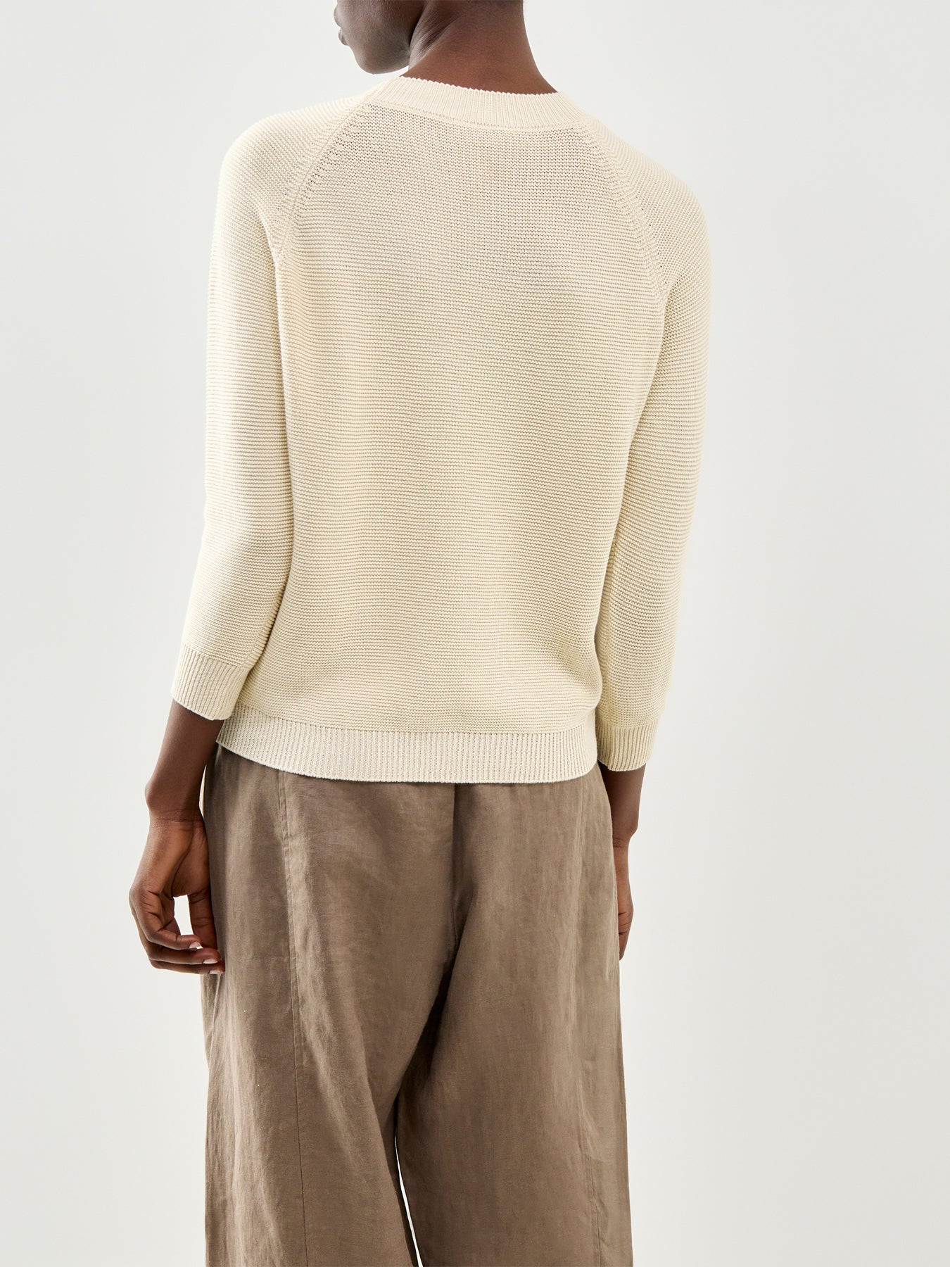 Aere Crew Neck Sweater Cream