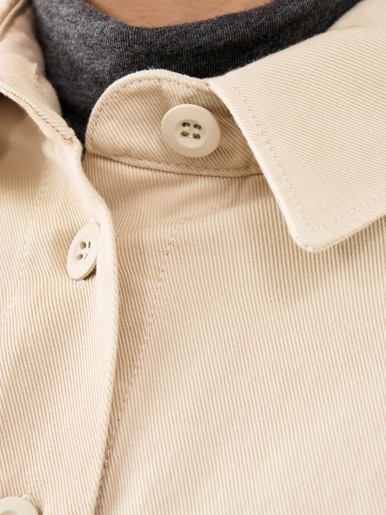Radente Button Down Cotton Shirt Cream