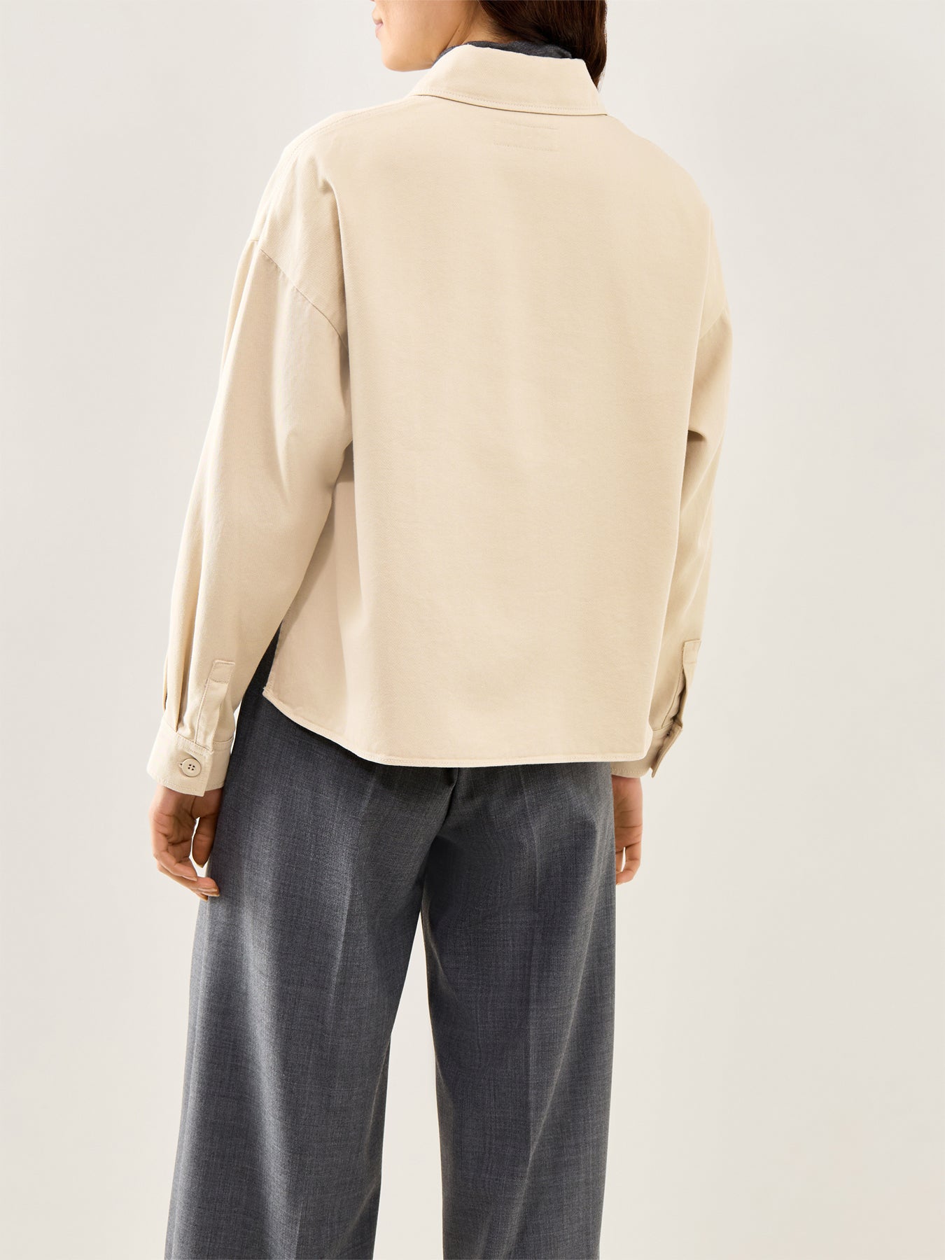 Radente Button Down Cotton Shirt Cream