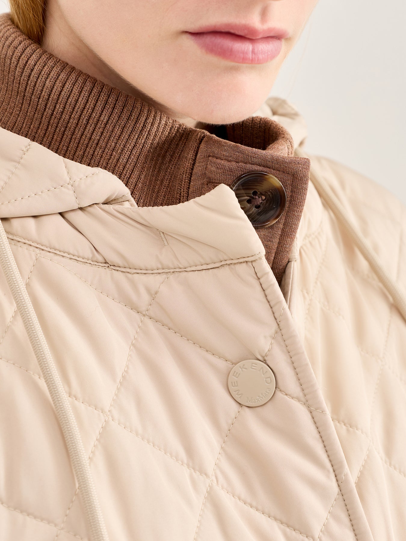 Erio Quilted Coat Brown