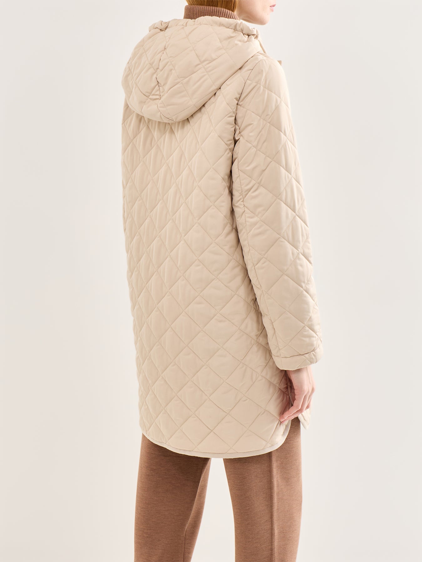 Erio Quilted Coat Brown