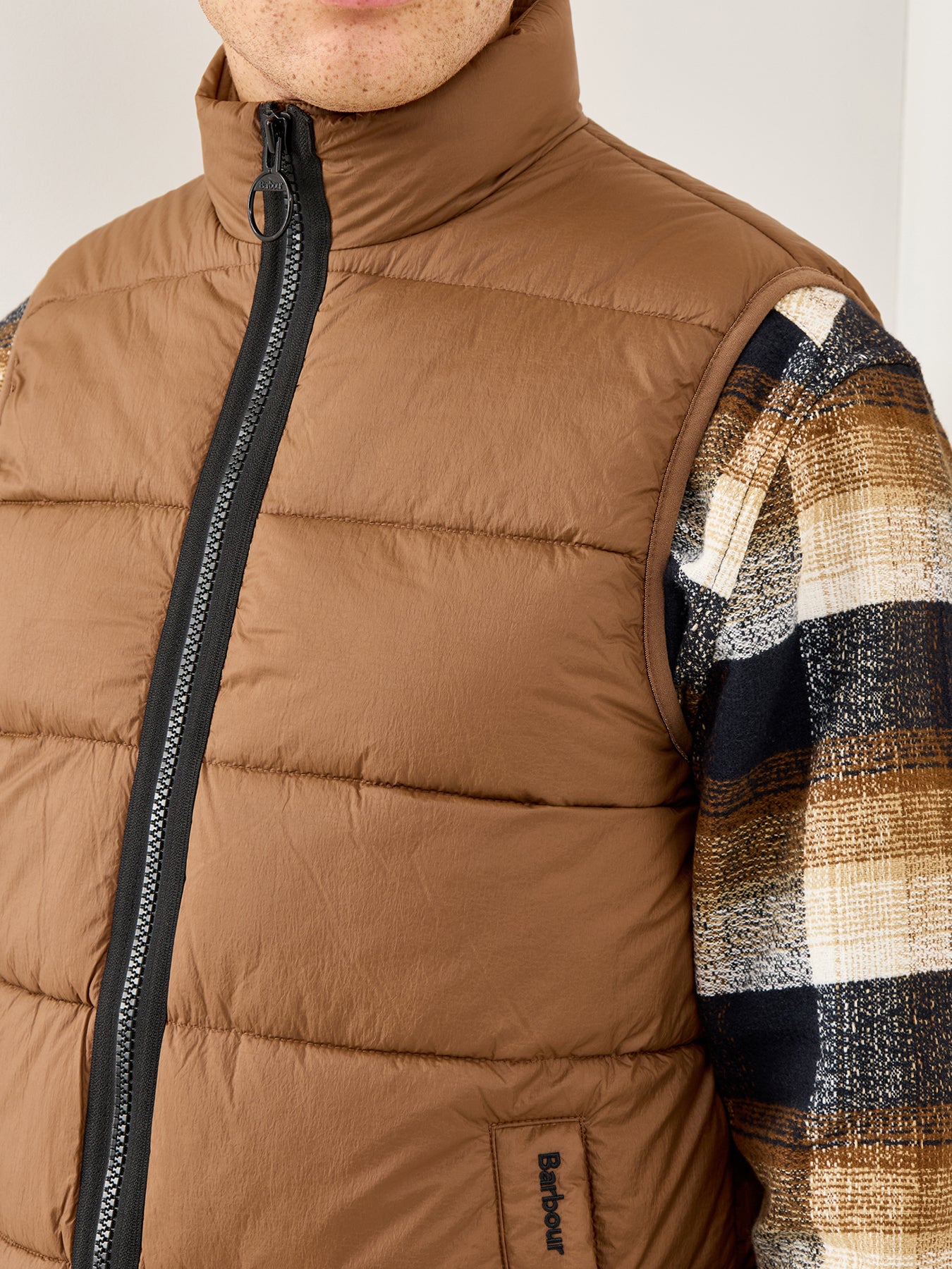 Offshore Quilted Gilet Brown