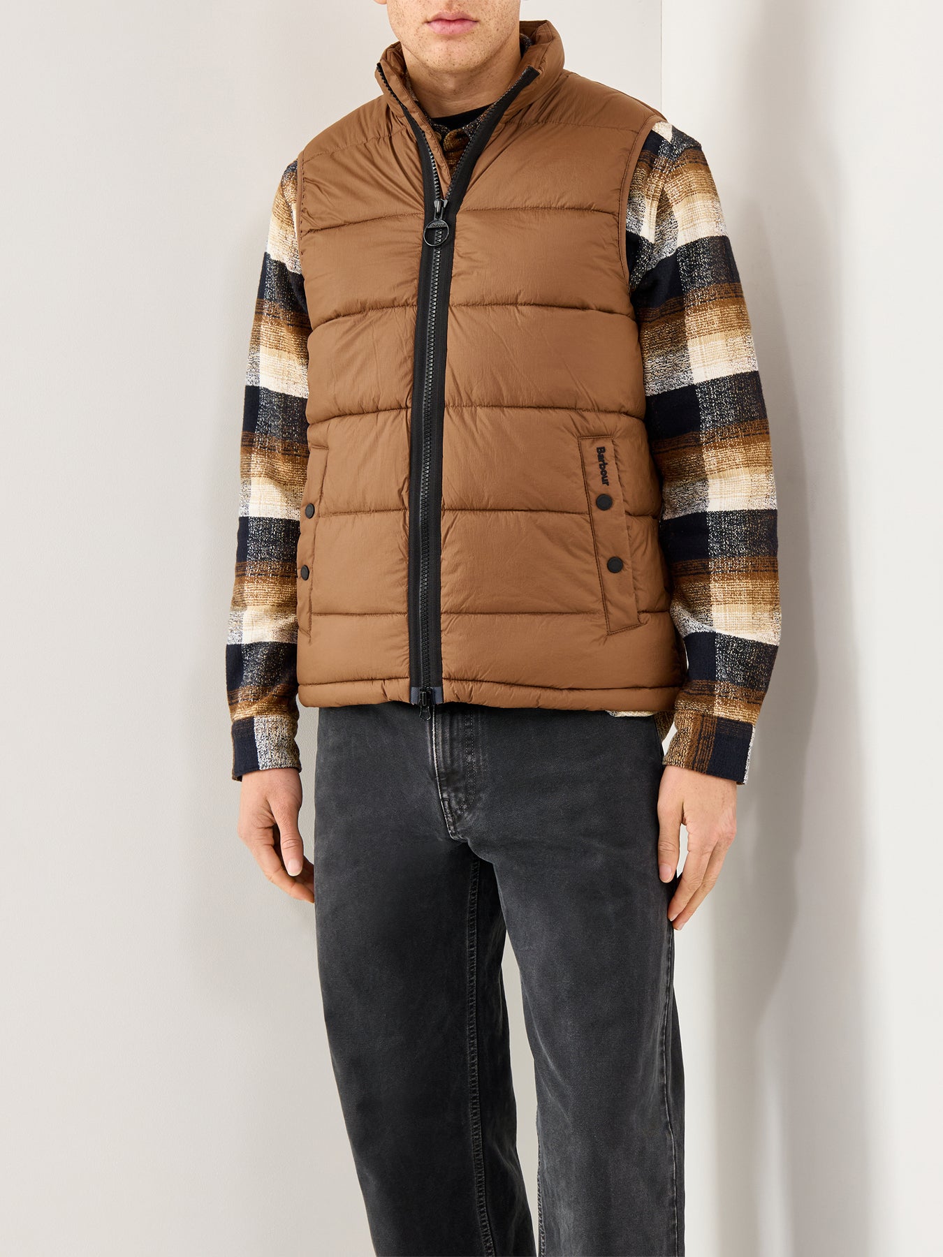 Offshore Quilted Gilet Brown