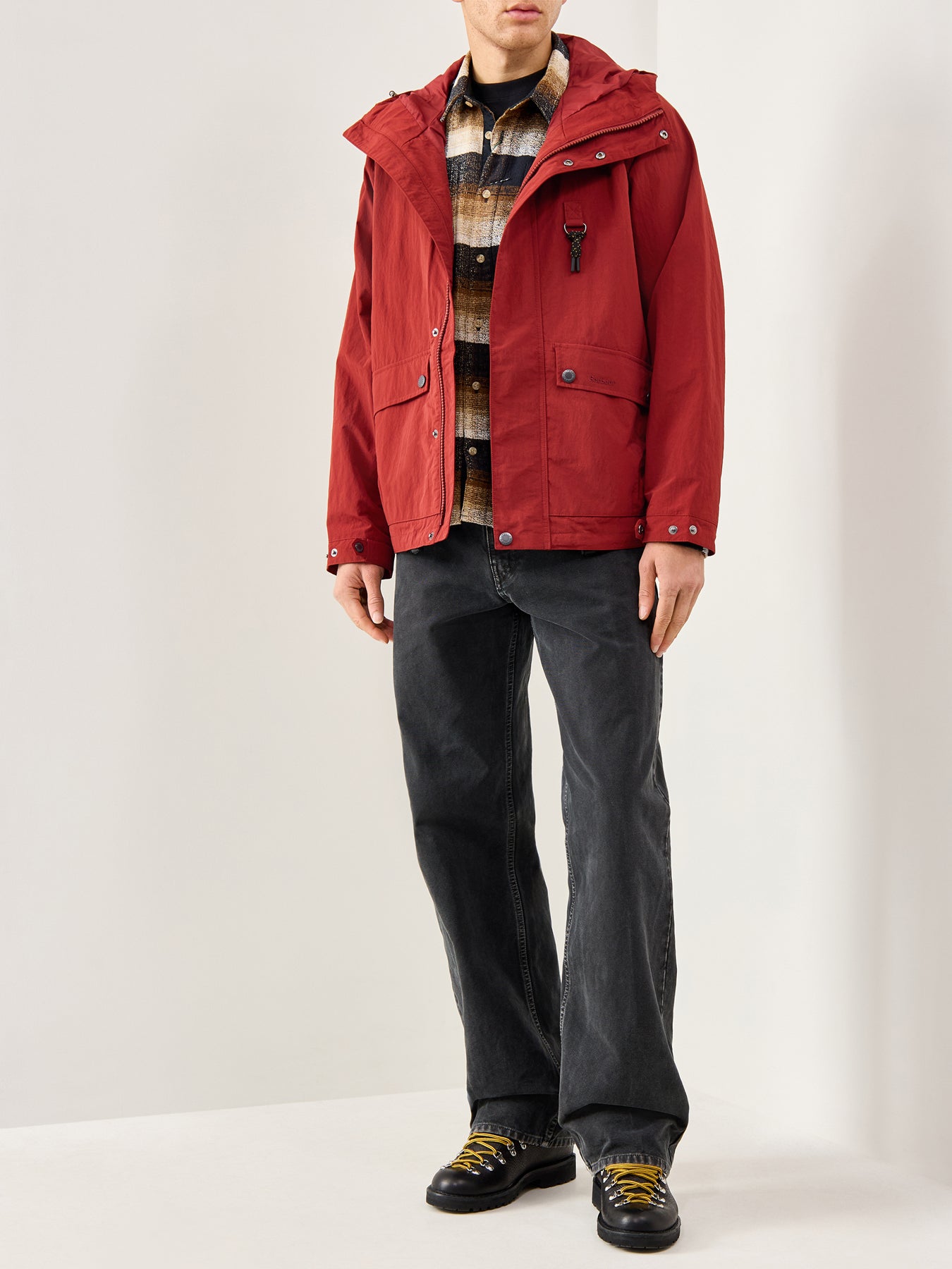 Rig Waterproof Shell Jacket Red