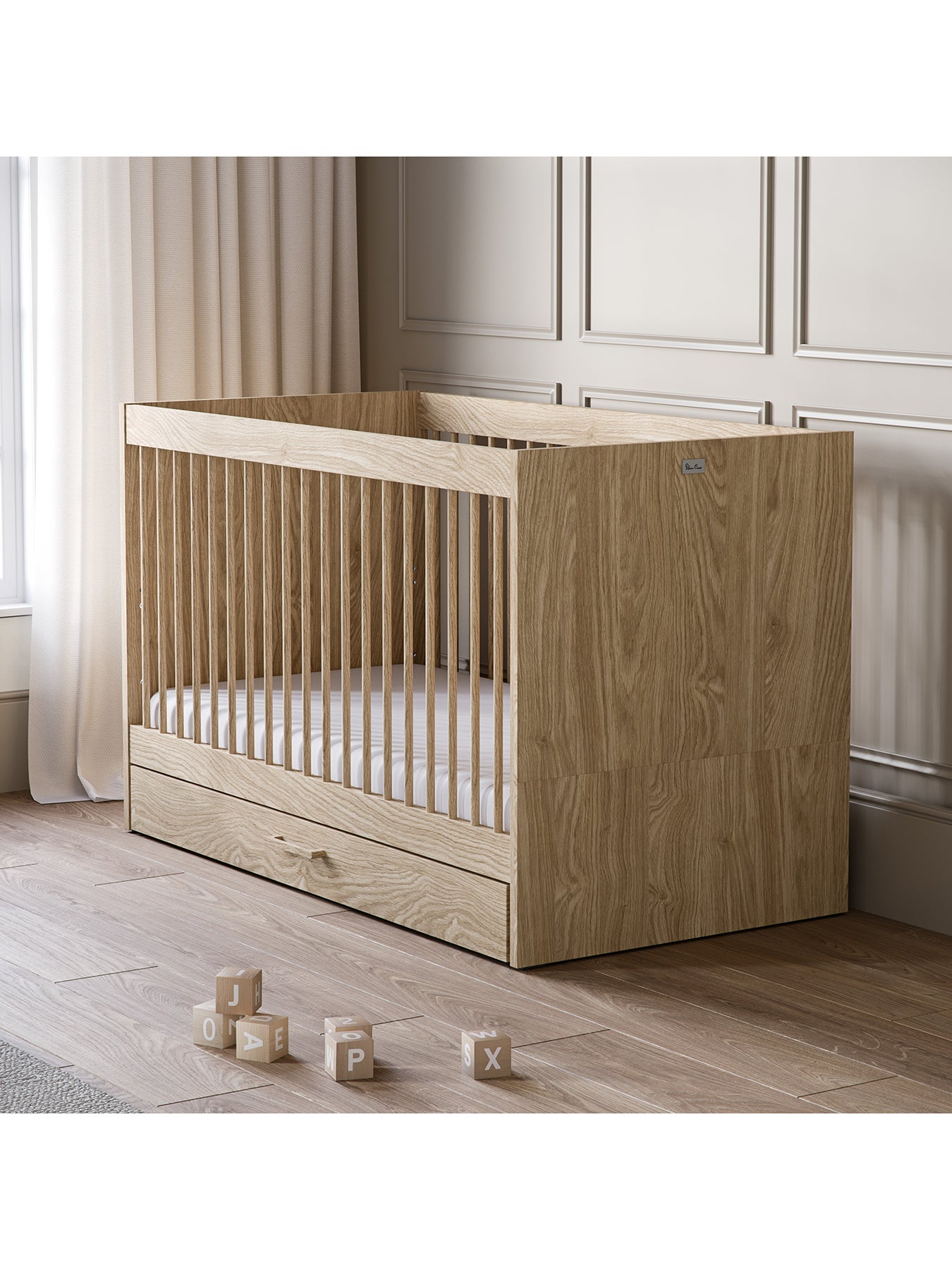 Geneva Cot Bed with Trundle Drawer Brown