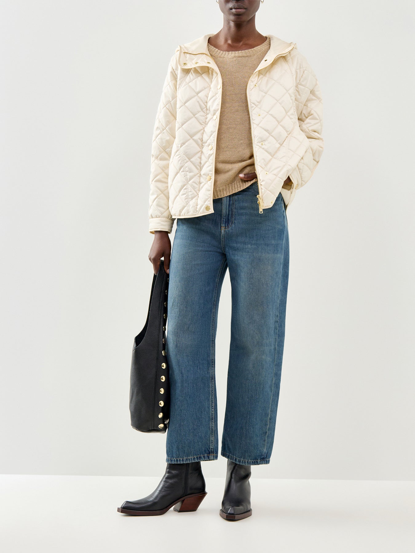 Racconto Quilted Jacket Cream