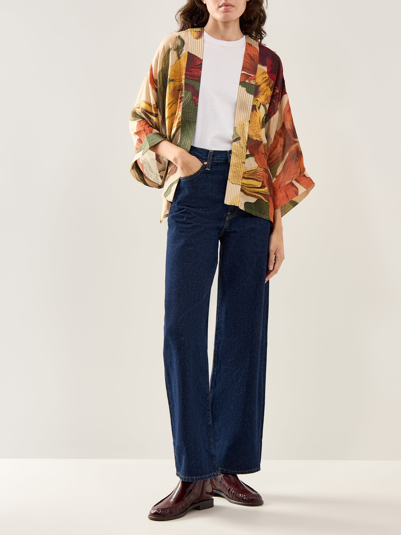 Nasturtium Short Kimono
