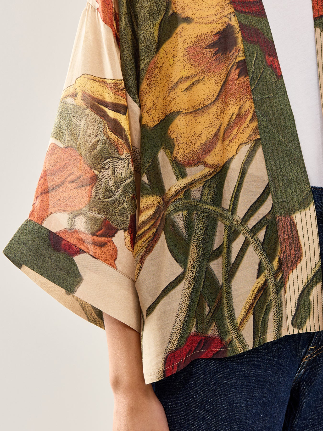 Nasturtium Short Kimono