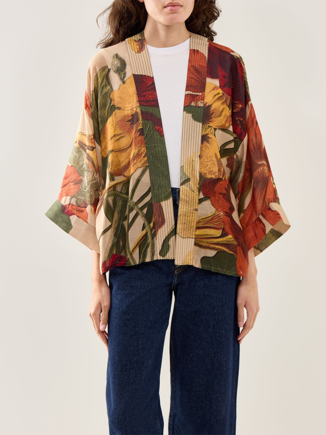 Nasturtium Short Kimono