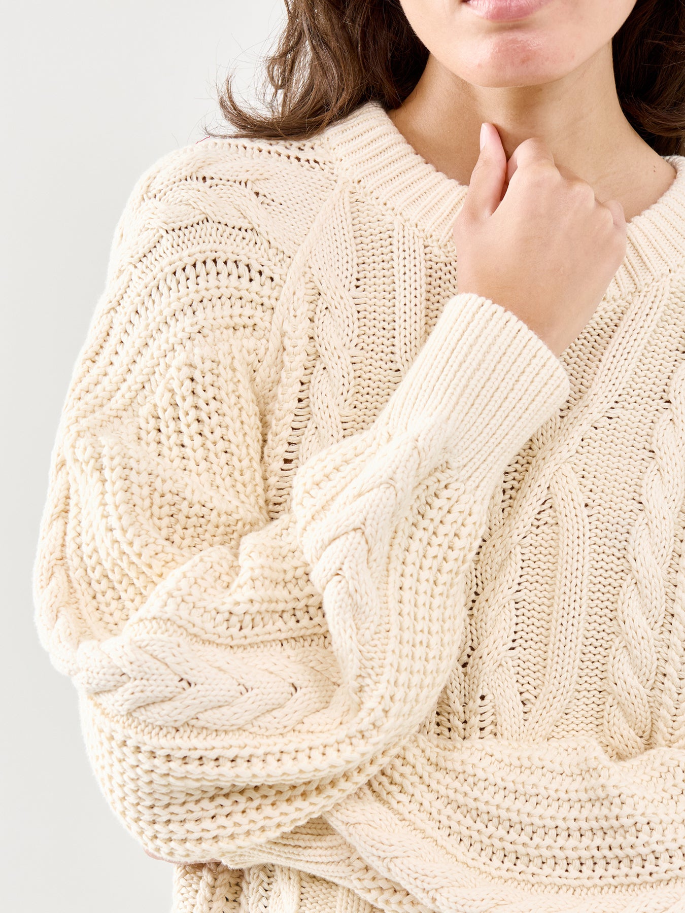 Frankie Cable Sweater Cream