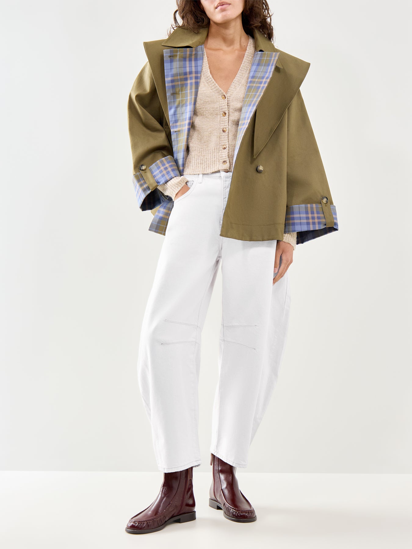 School Girl Cardigan Brown