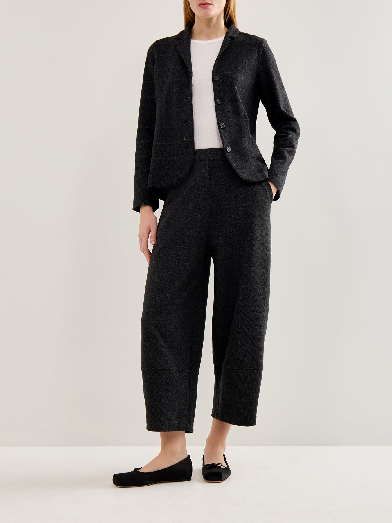 Herringbone Trousers Grey