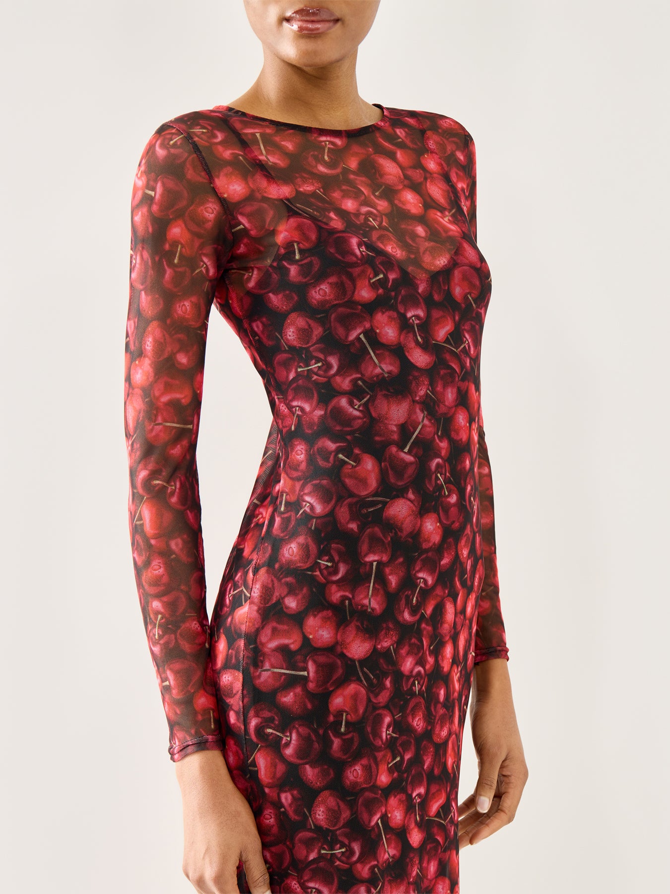 Cherry Mesh Soho Dress Red