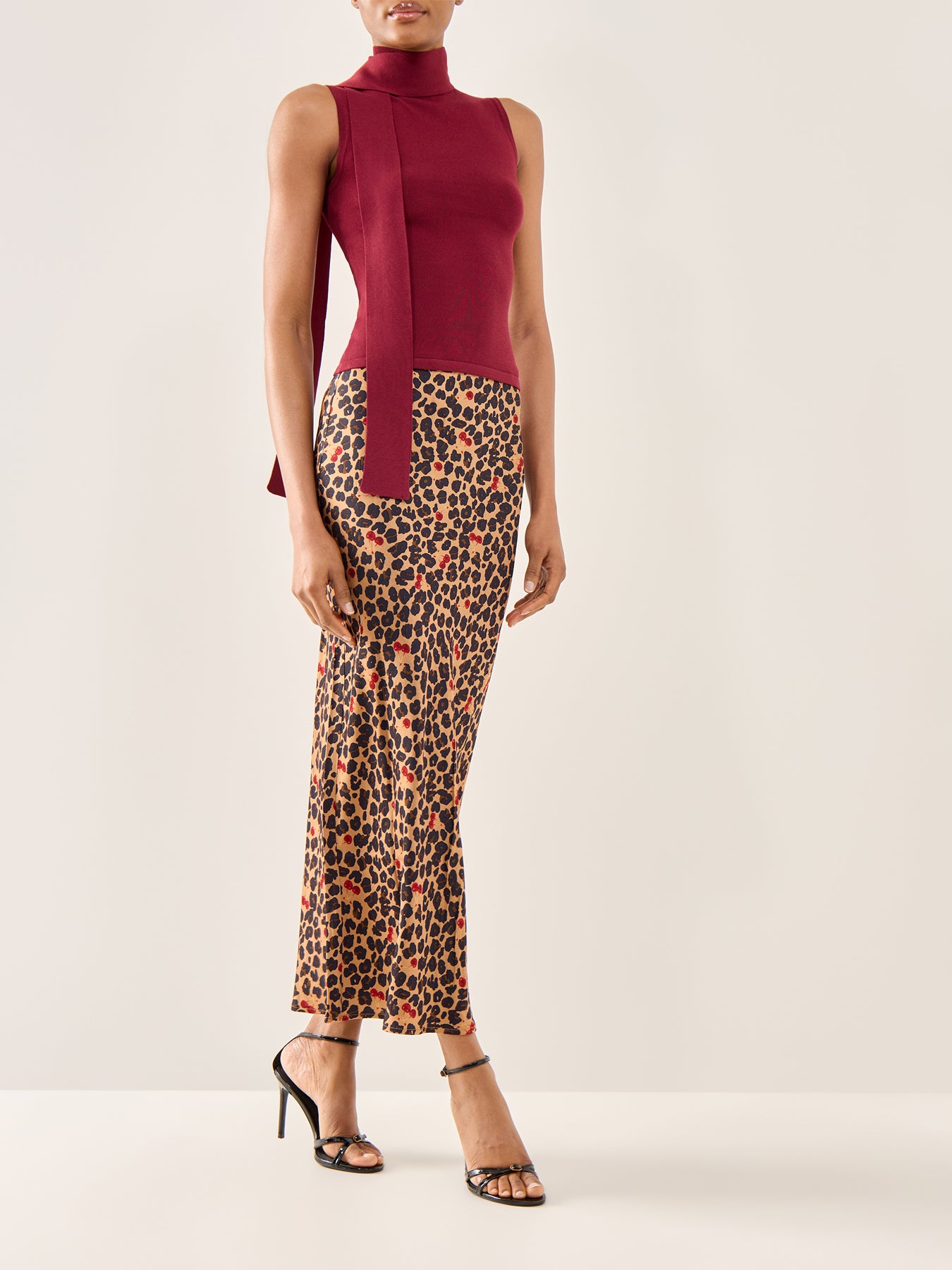 Cherry Leopard Dorris Skirt