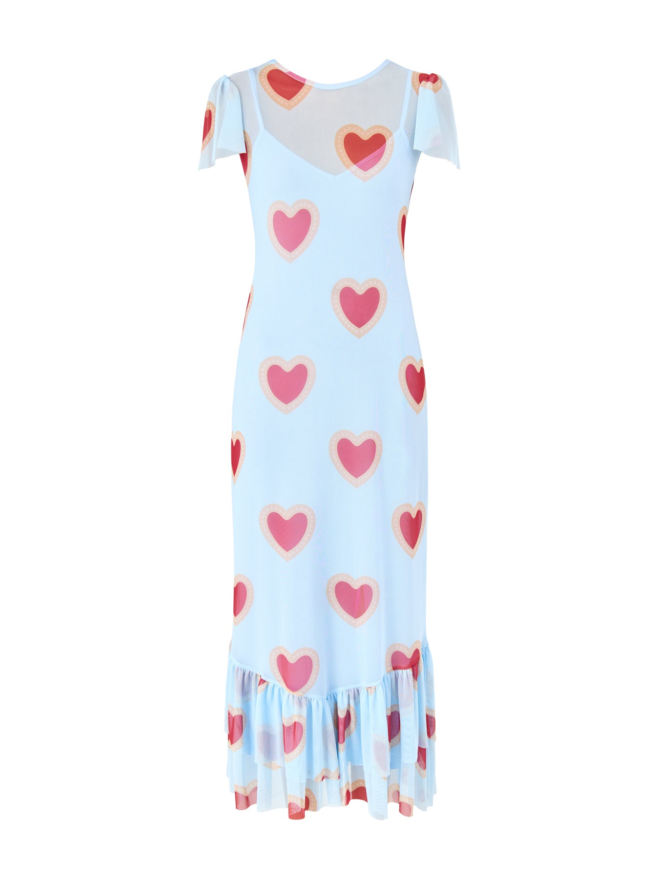 Heart Katie Mesh Dress Blue