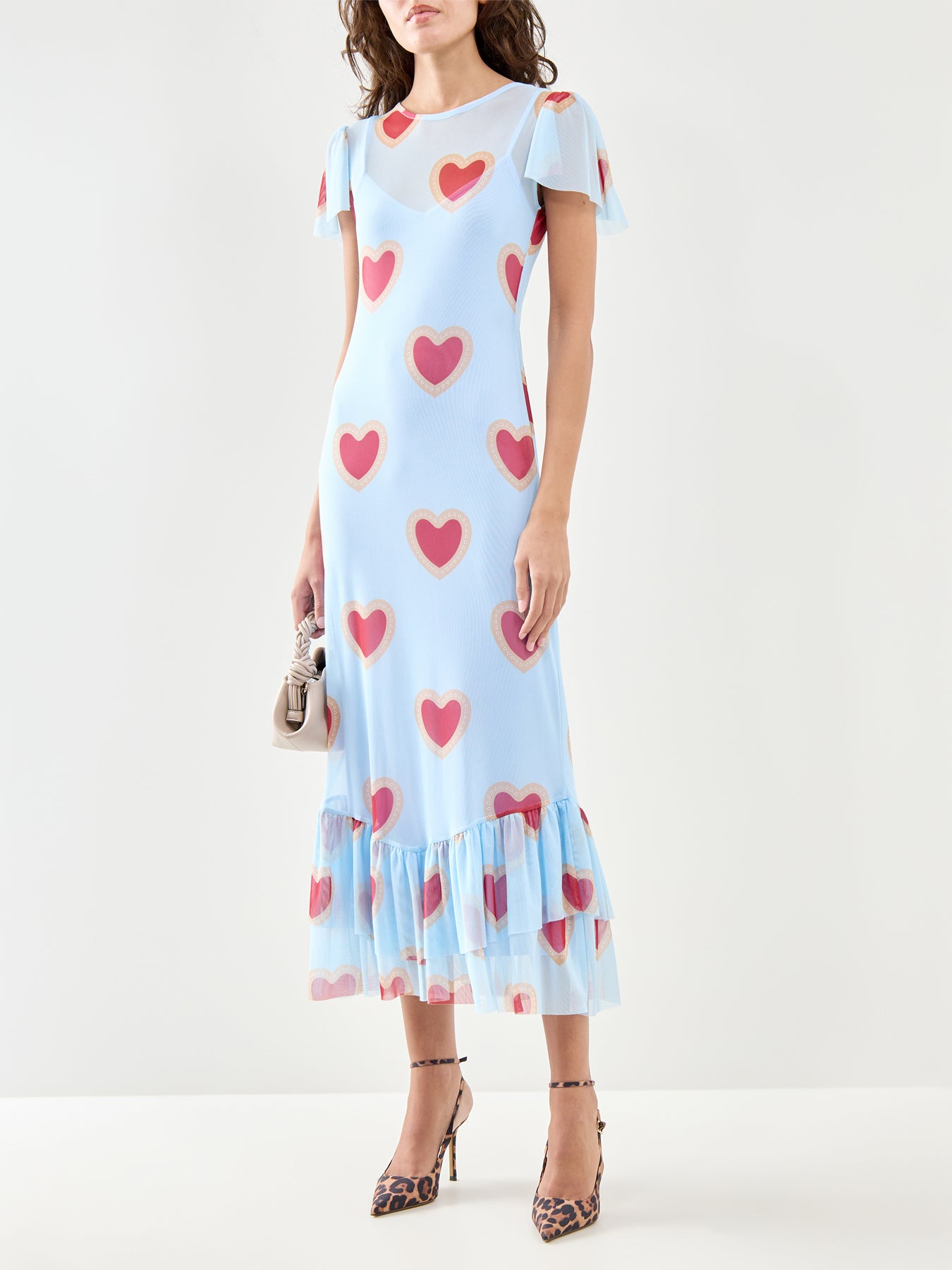 Heart Katie Mesh Dress Blue