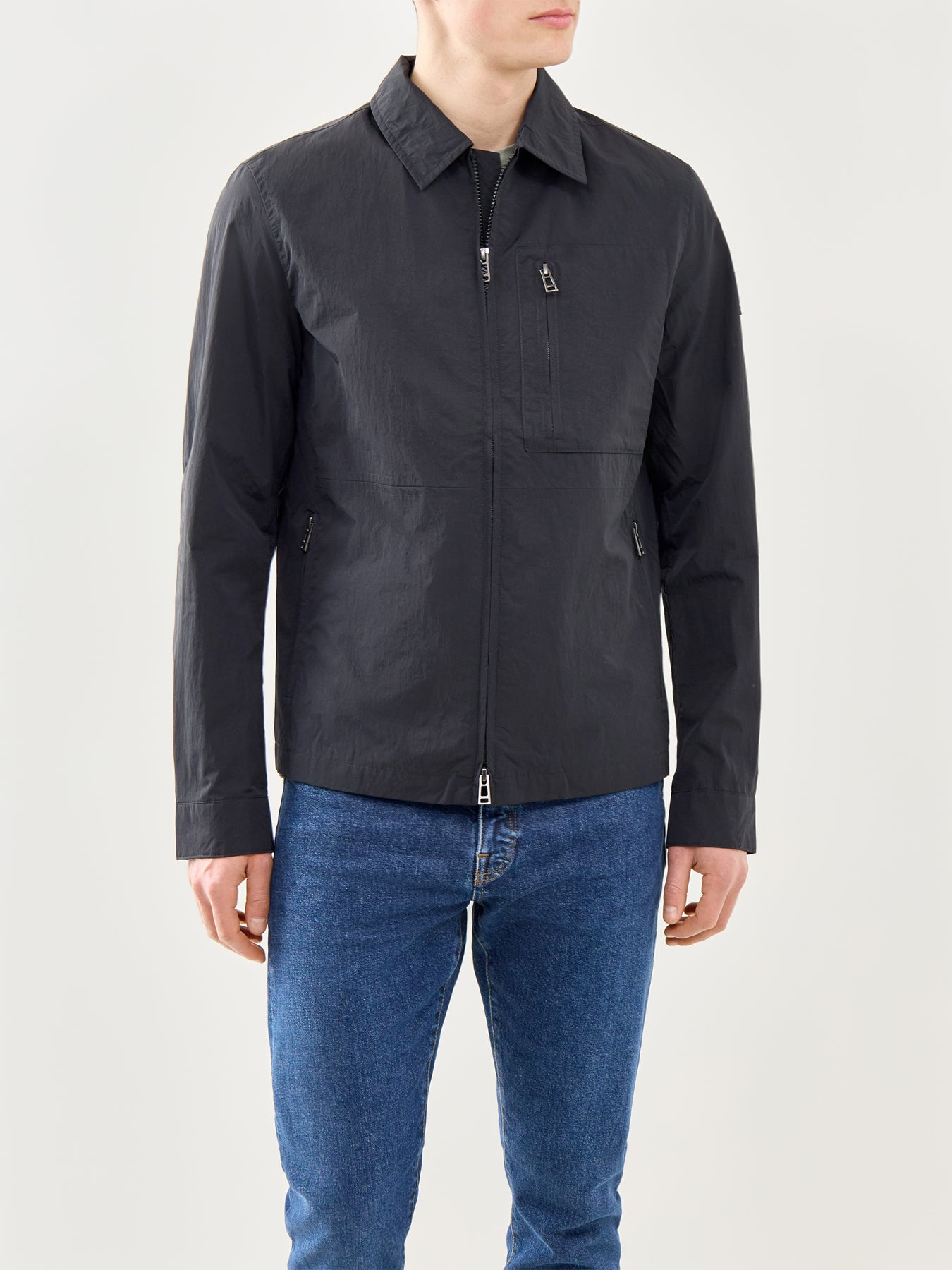 Grid Overshirt Black