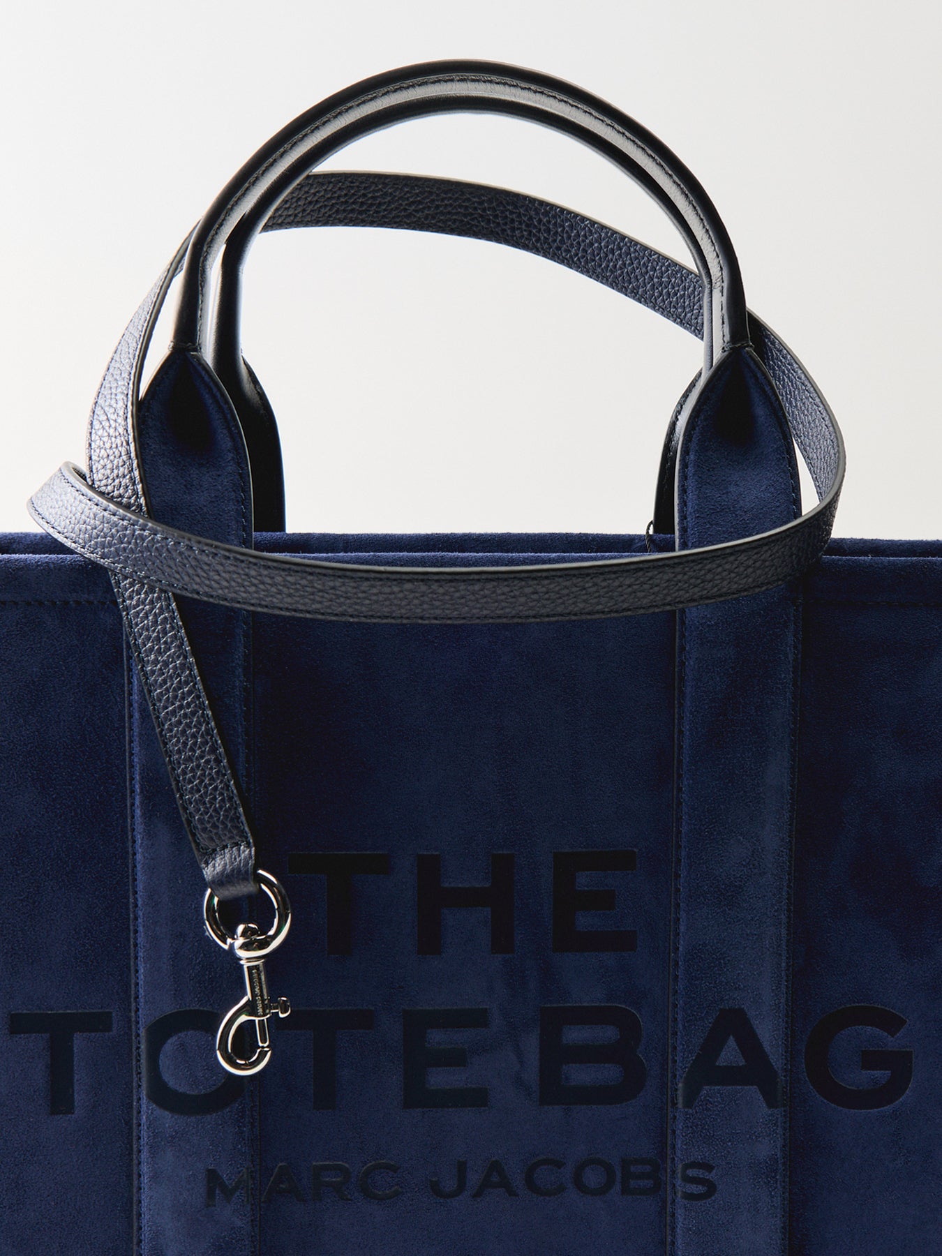 Suede Tote Bag Blue
