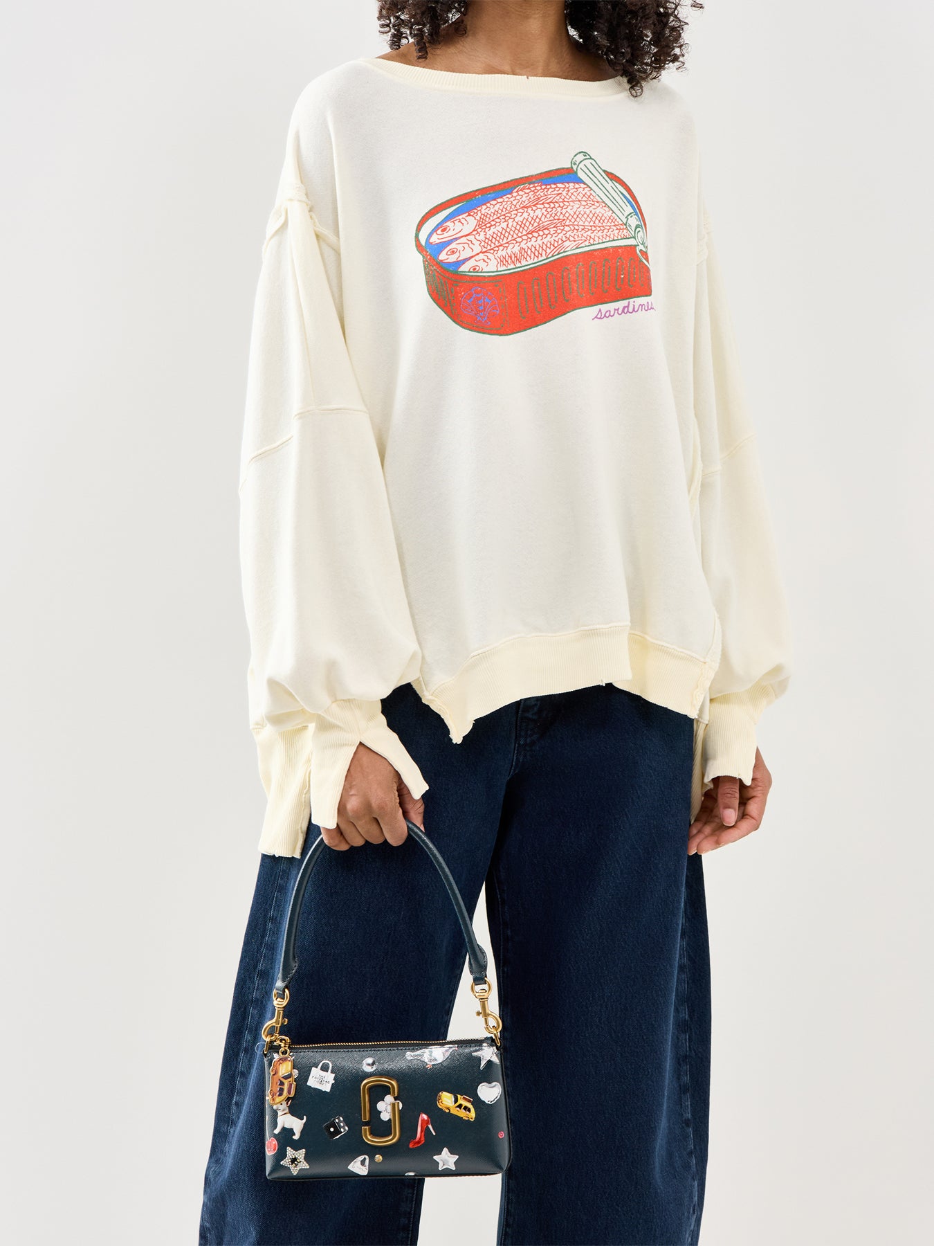Printed Pochette Bag Blue