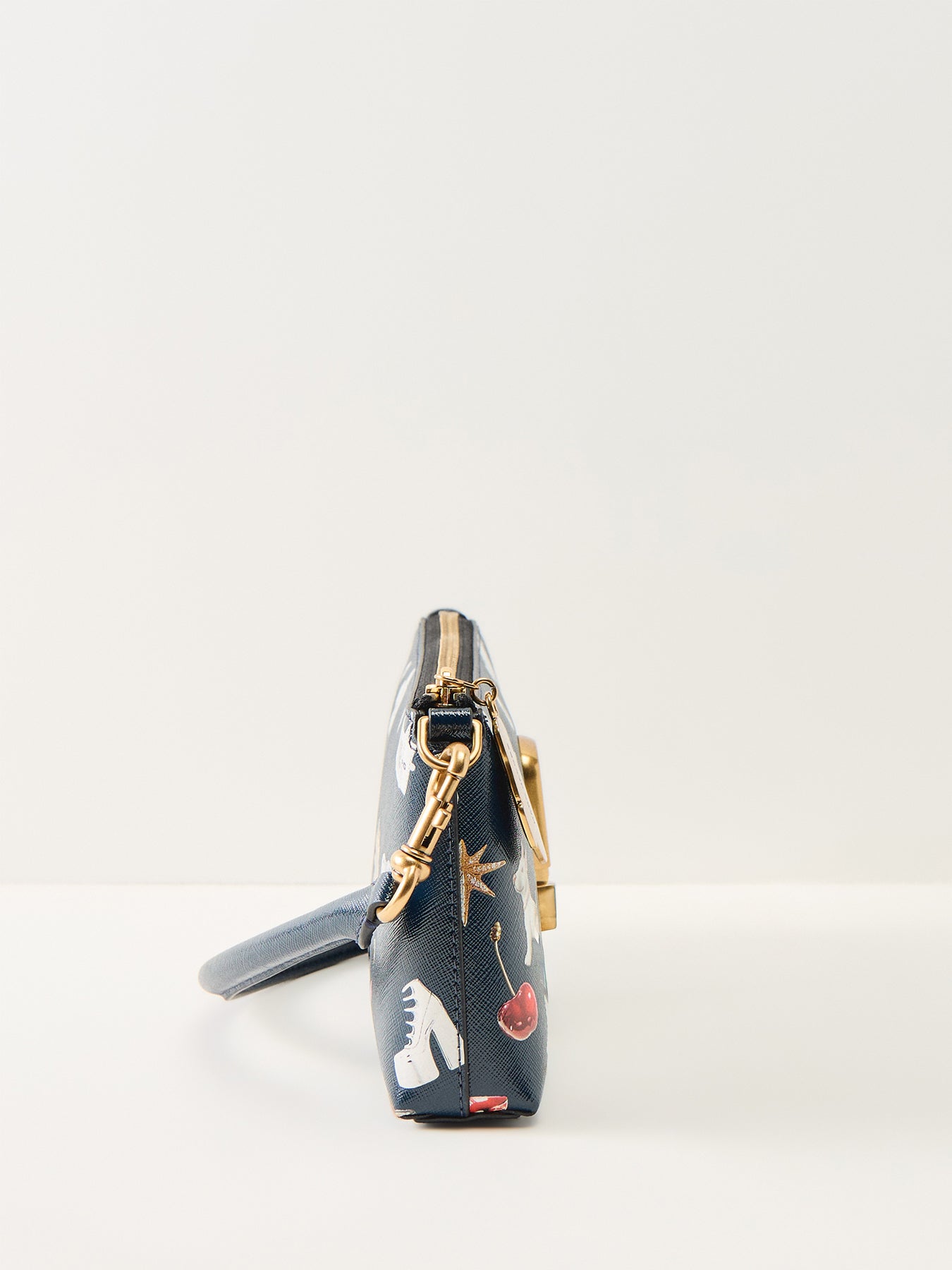 Printed Pochette Bag Blue