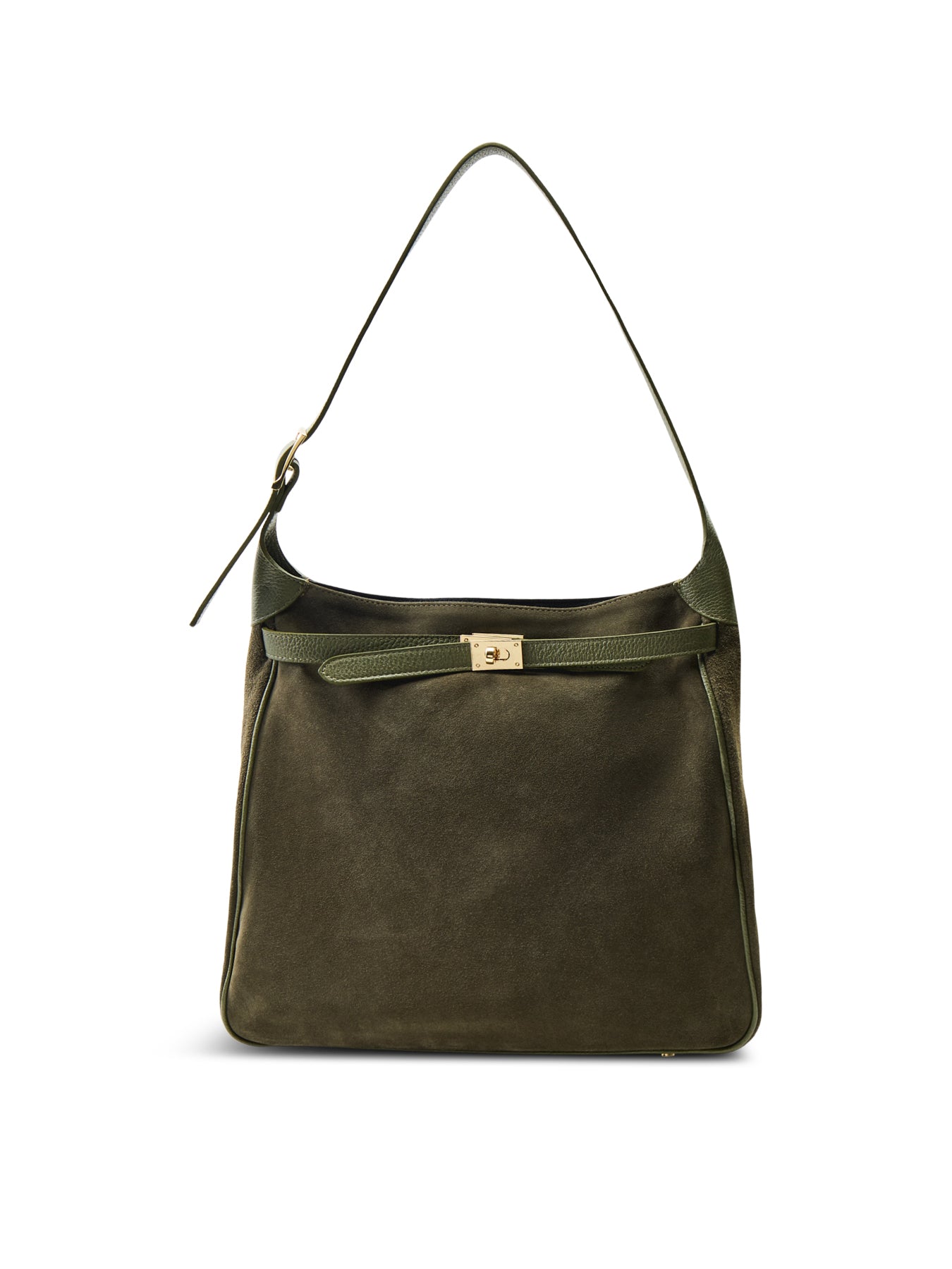 Claude Suede Match Bag Green