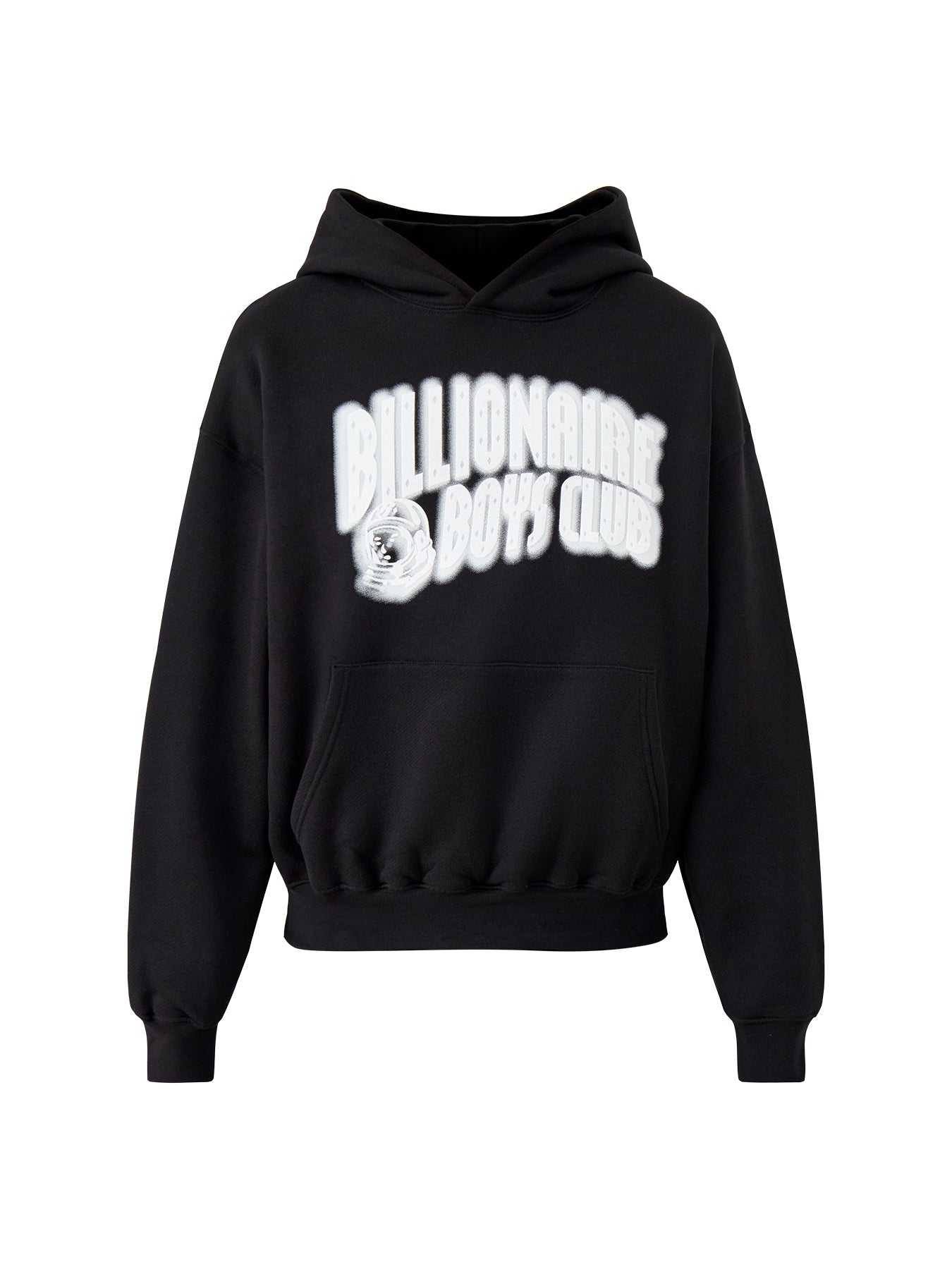 Distorted Arch Logo Oversized Hoodie Black