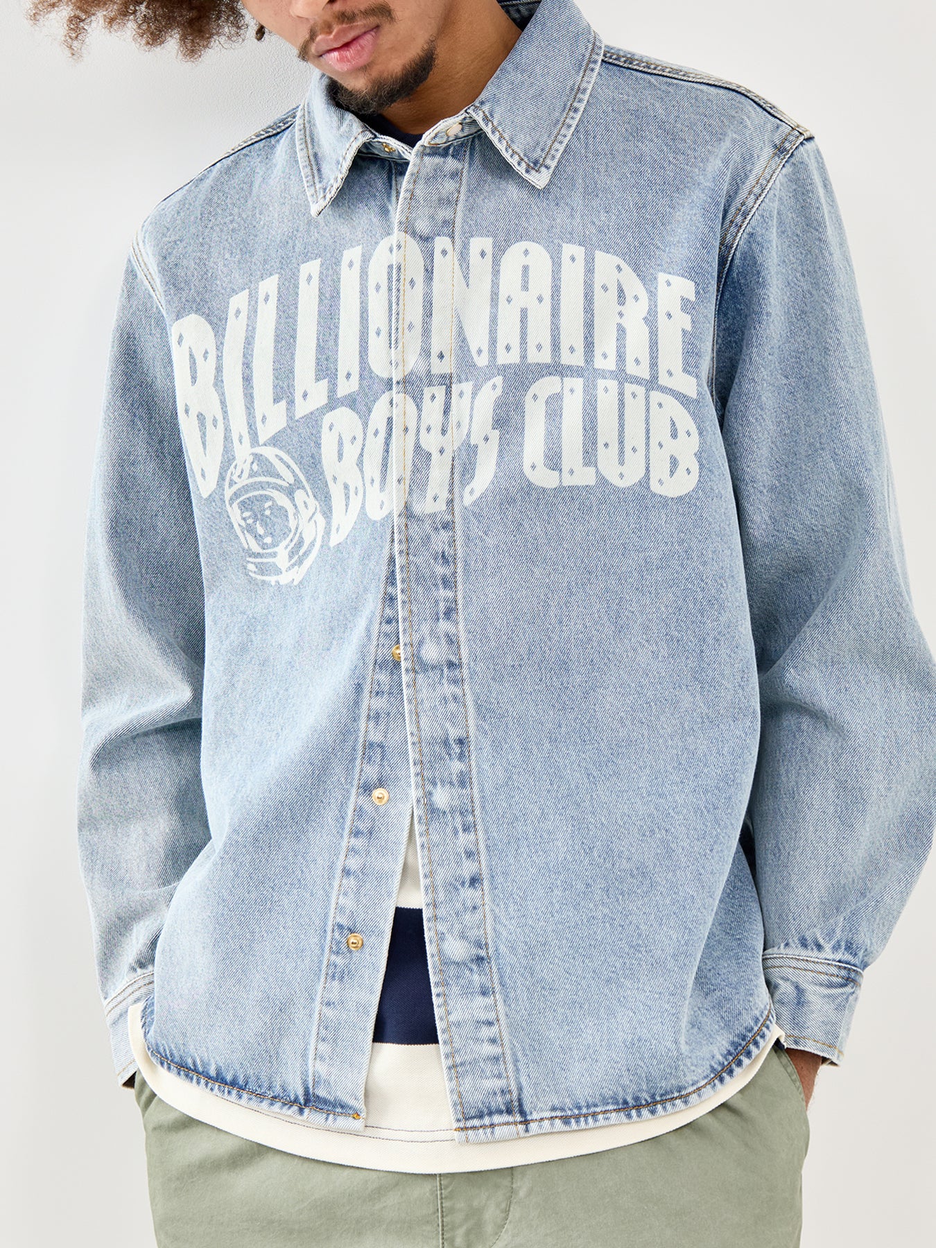 Faded Denim Shirt Blue