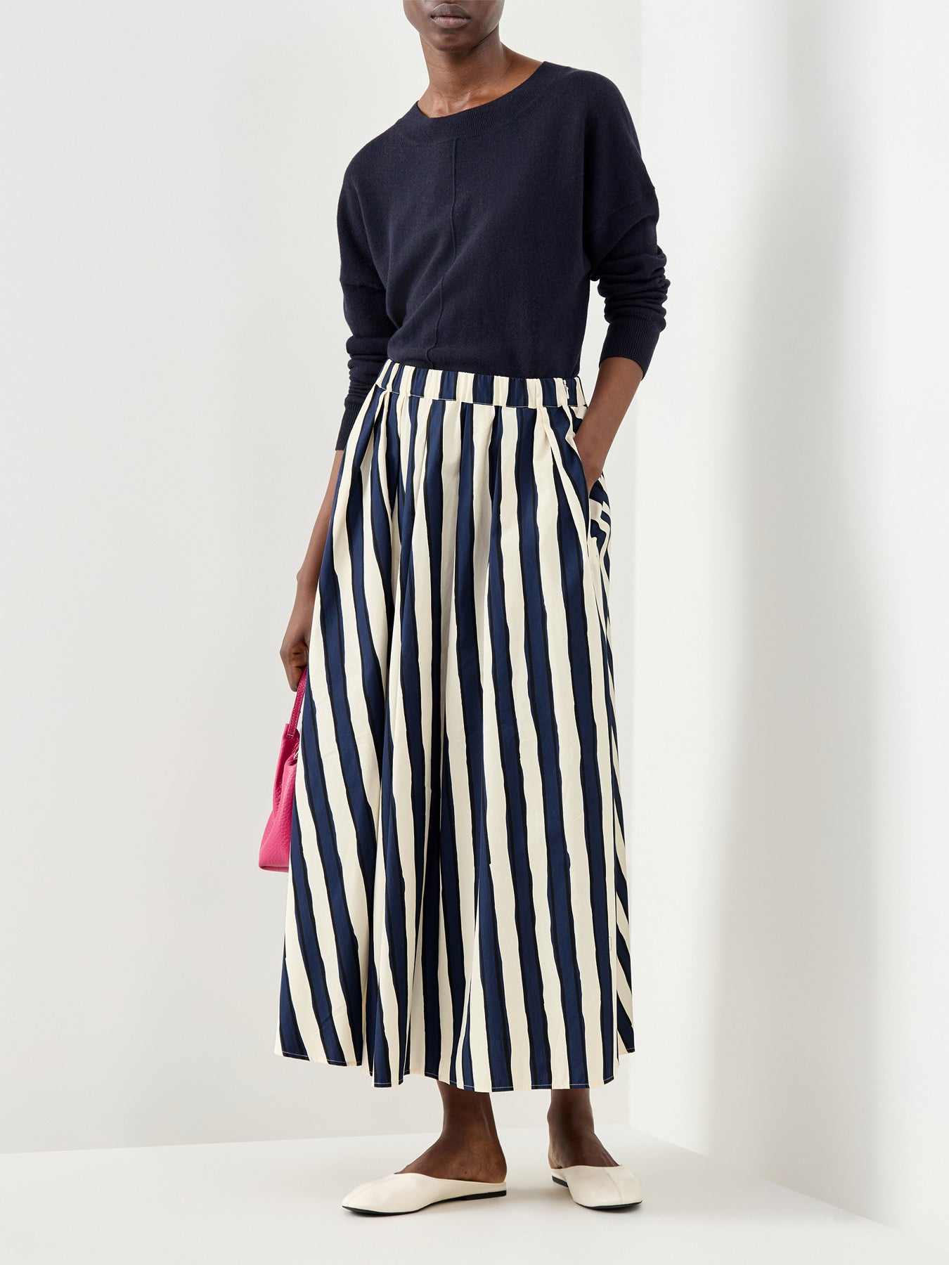 Wide Slouchy Jumper Navy