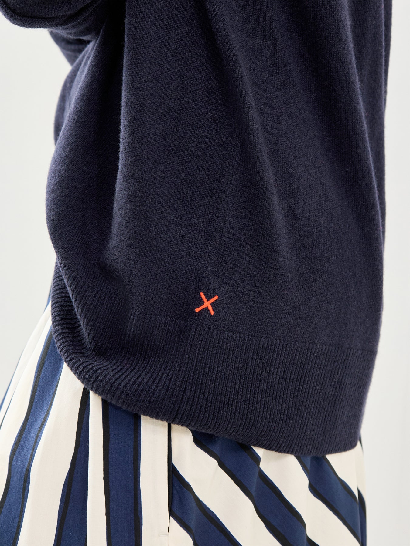 Wide Slouchy Jumper Navy