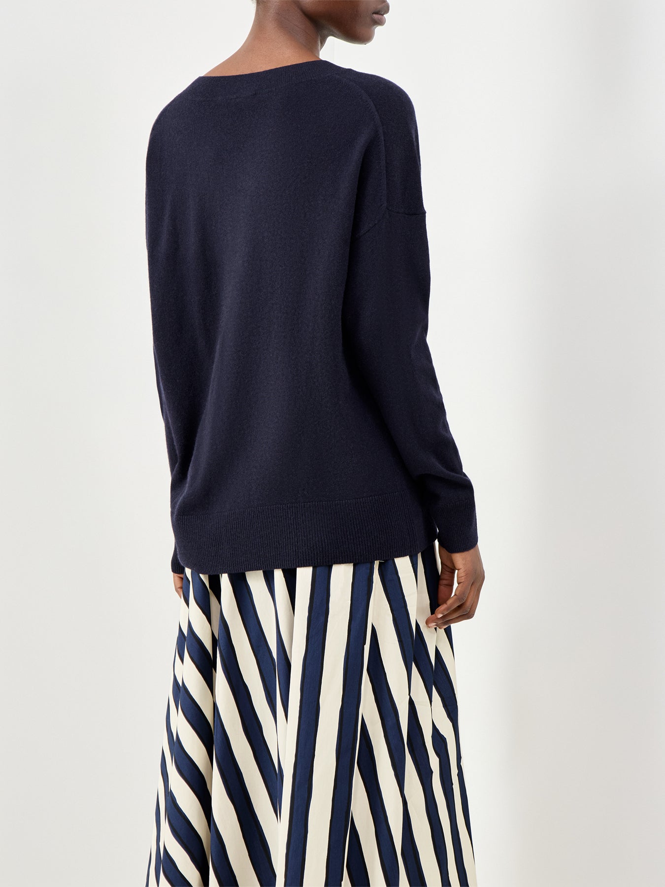 Wide Slouchy Jumper Navy