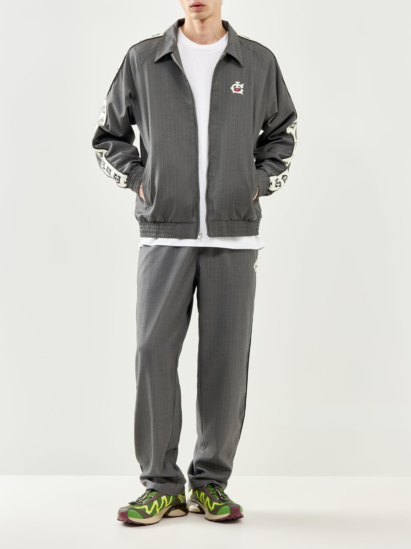 Team Ic Pinstripe Track Jacket Grey