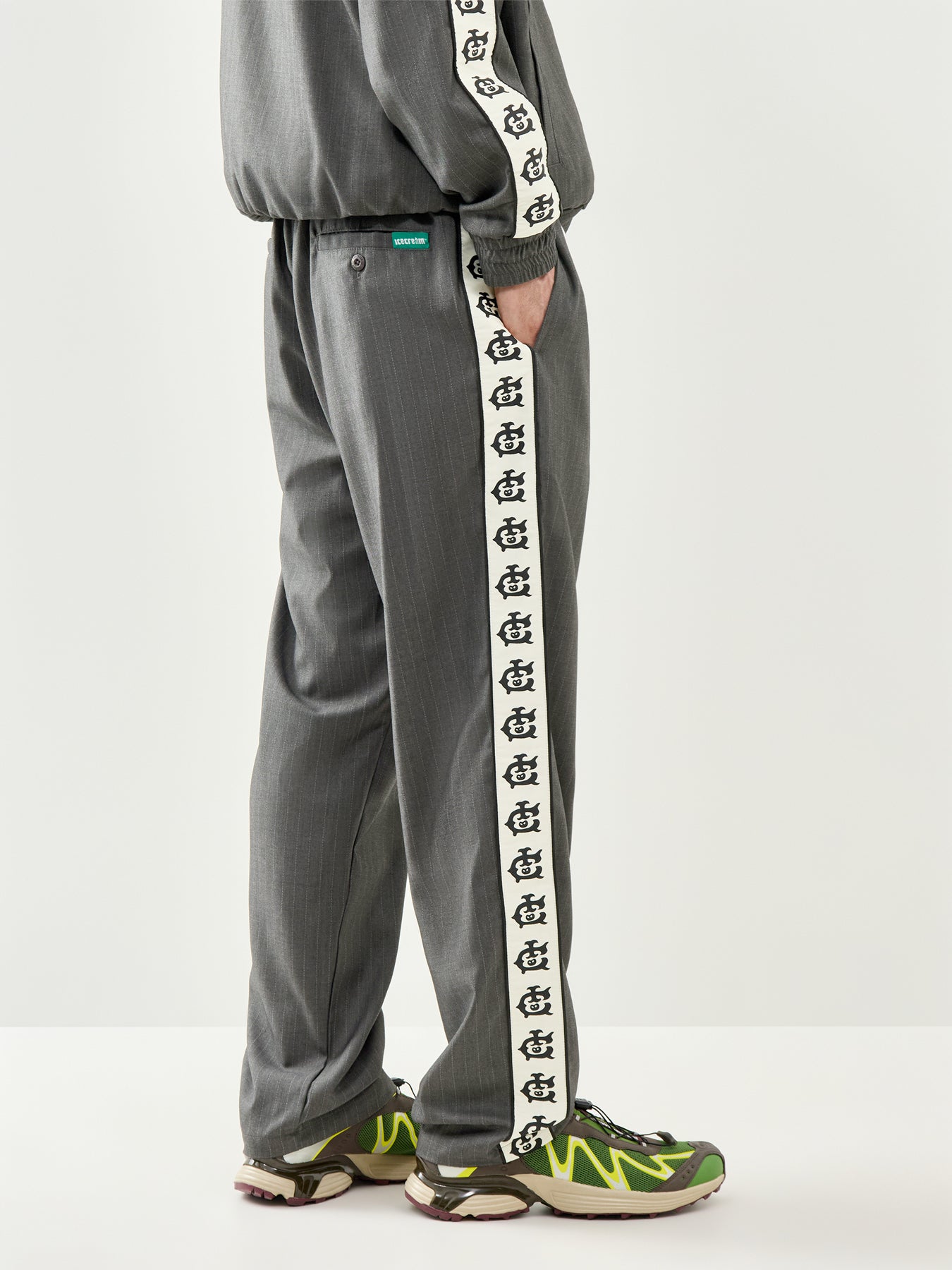 Team Ic Pinstripe Skate Pants Grey