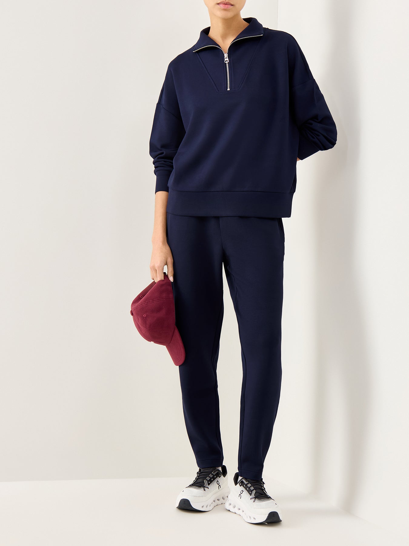 Hawley Half Zip Sweat Navy