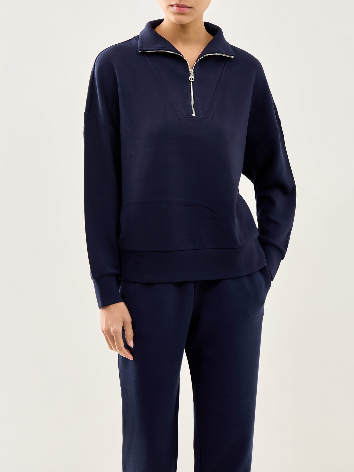 Hawley Half Zip Sweat Navy