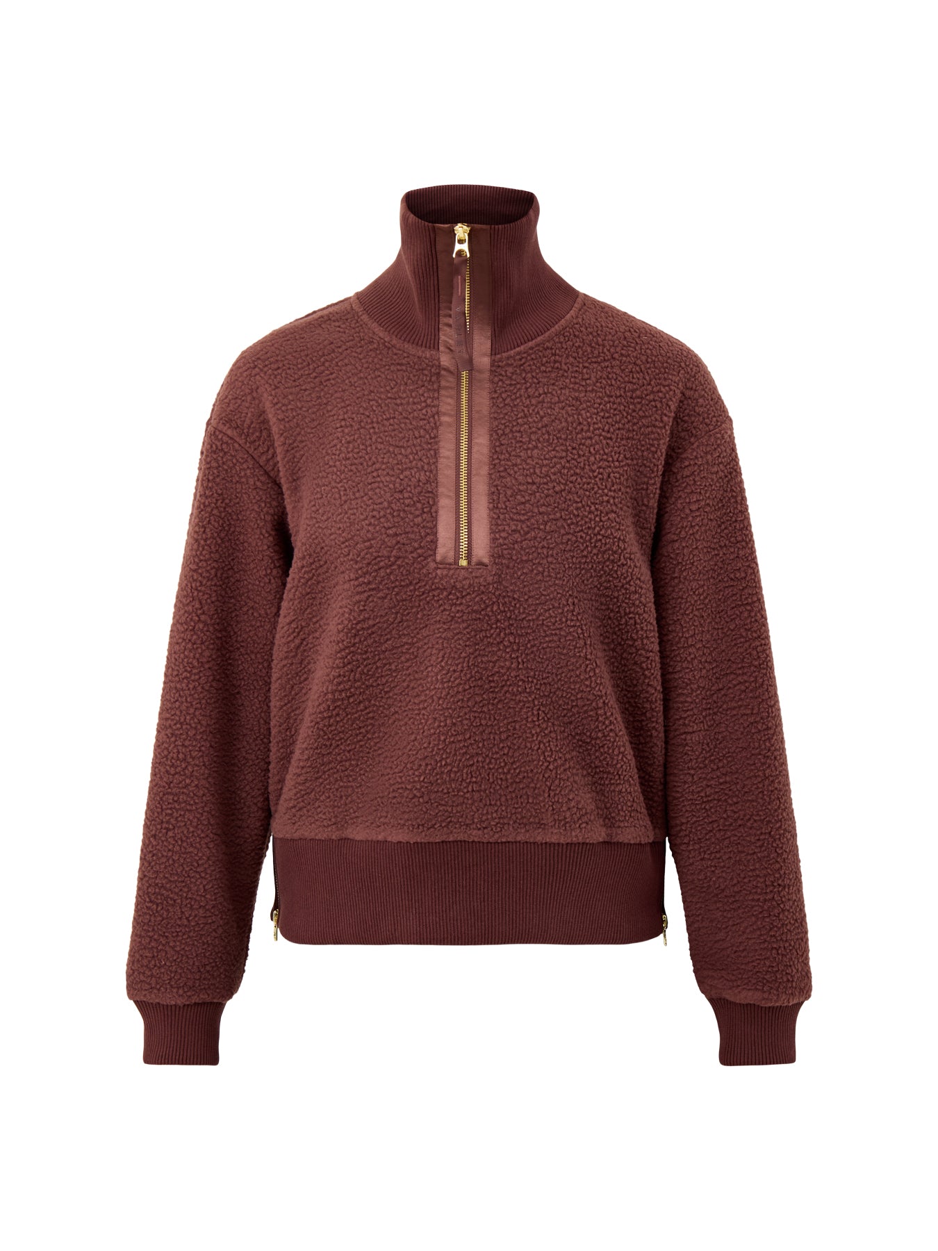 Roselle Half Zip Fleece Deep Mahogany