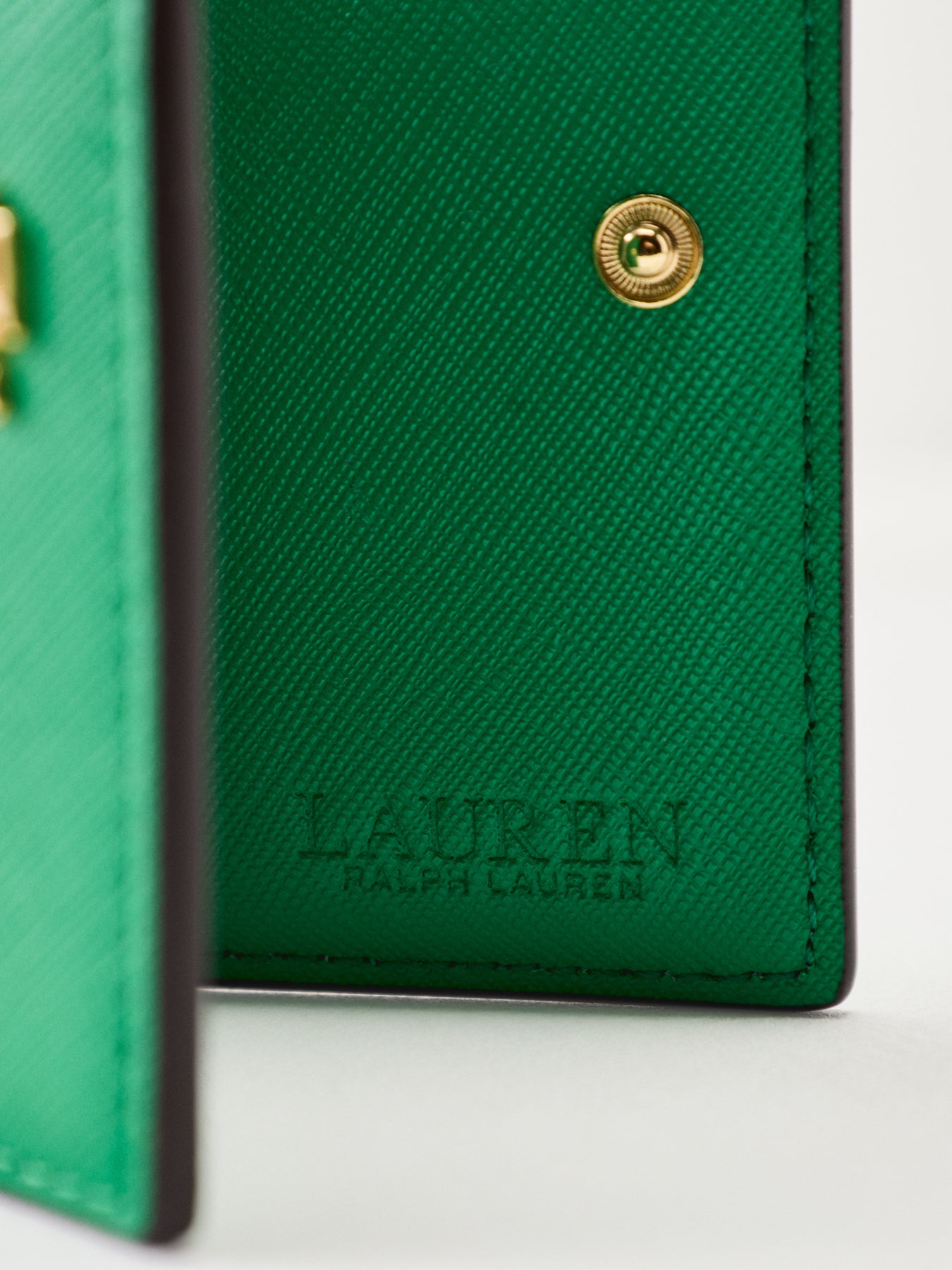 Compact Small Leather Wallet Green