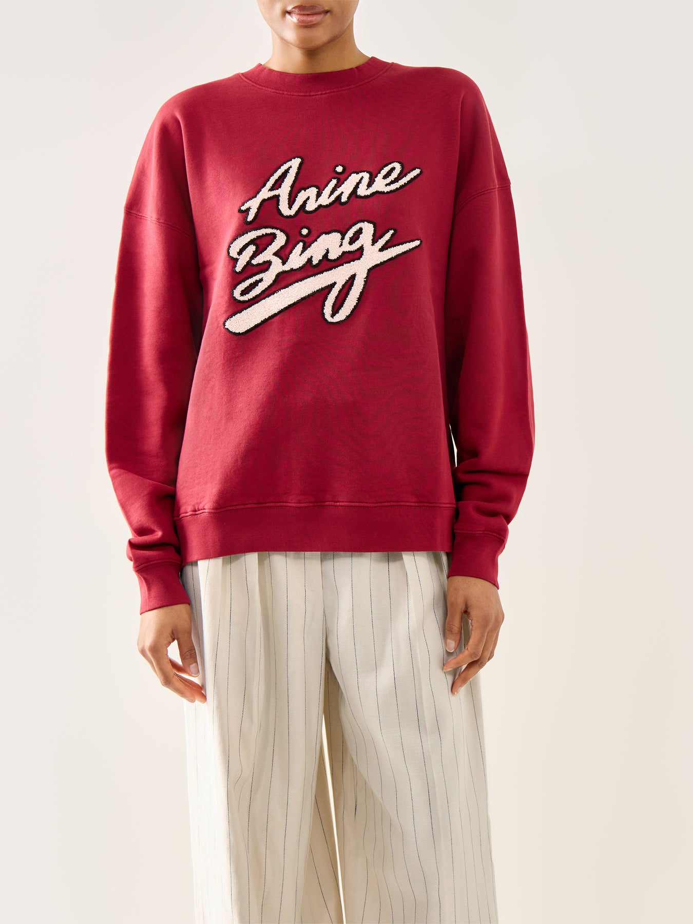 Miles Chenille Signature Sweatshirt Red