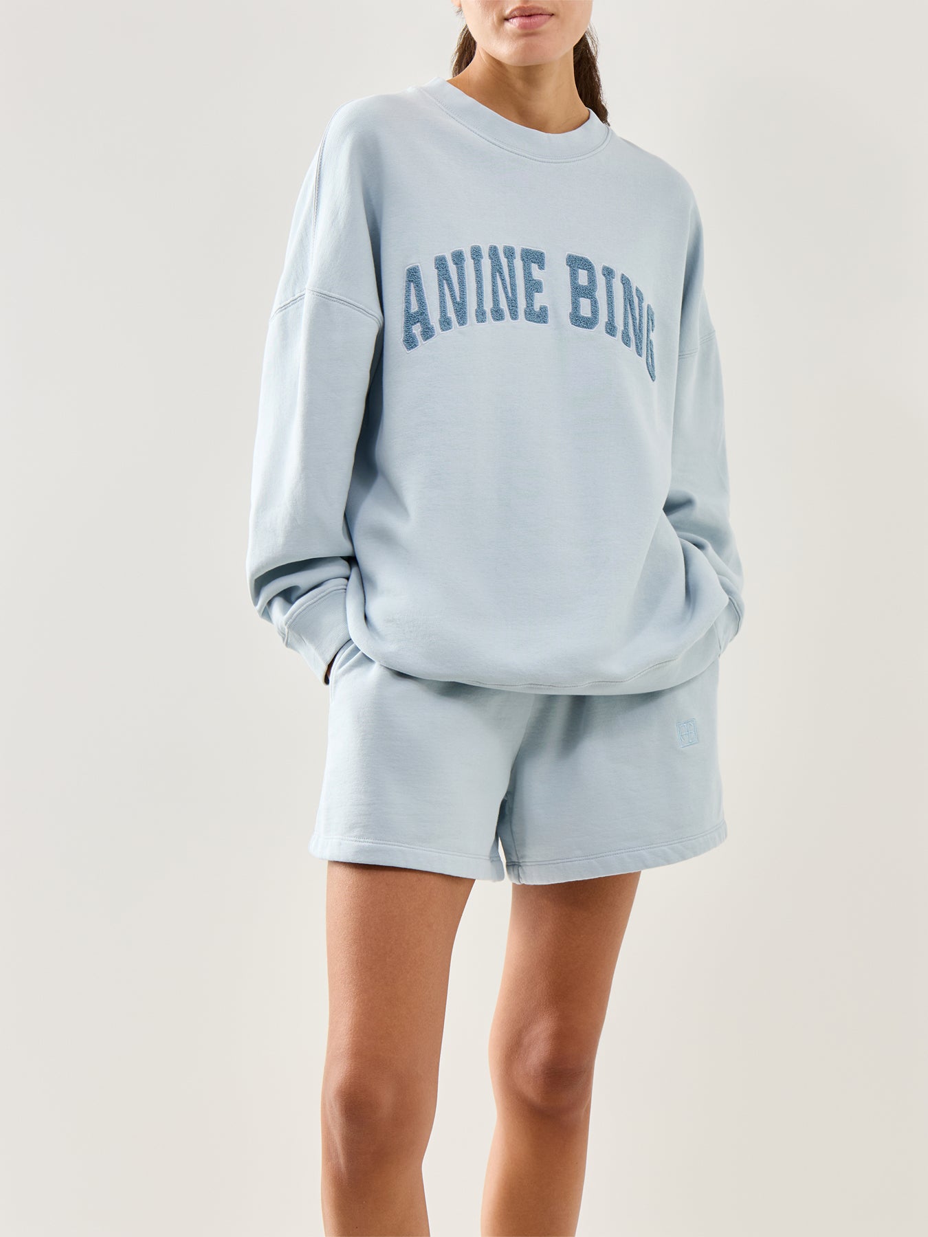 Miles Relaxed Logo Sweatshirt Blue