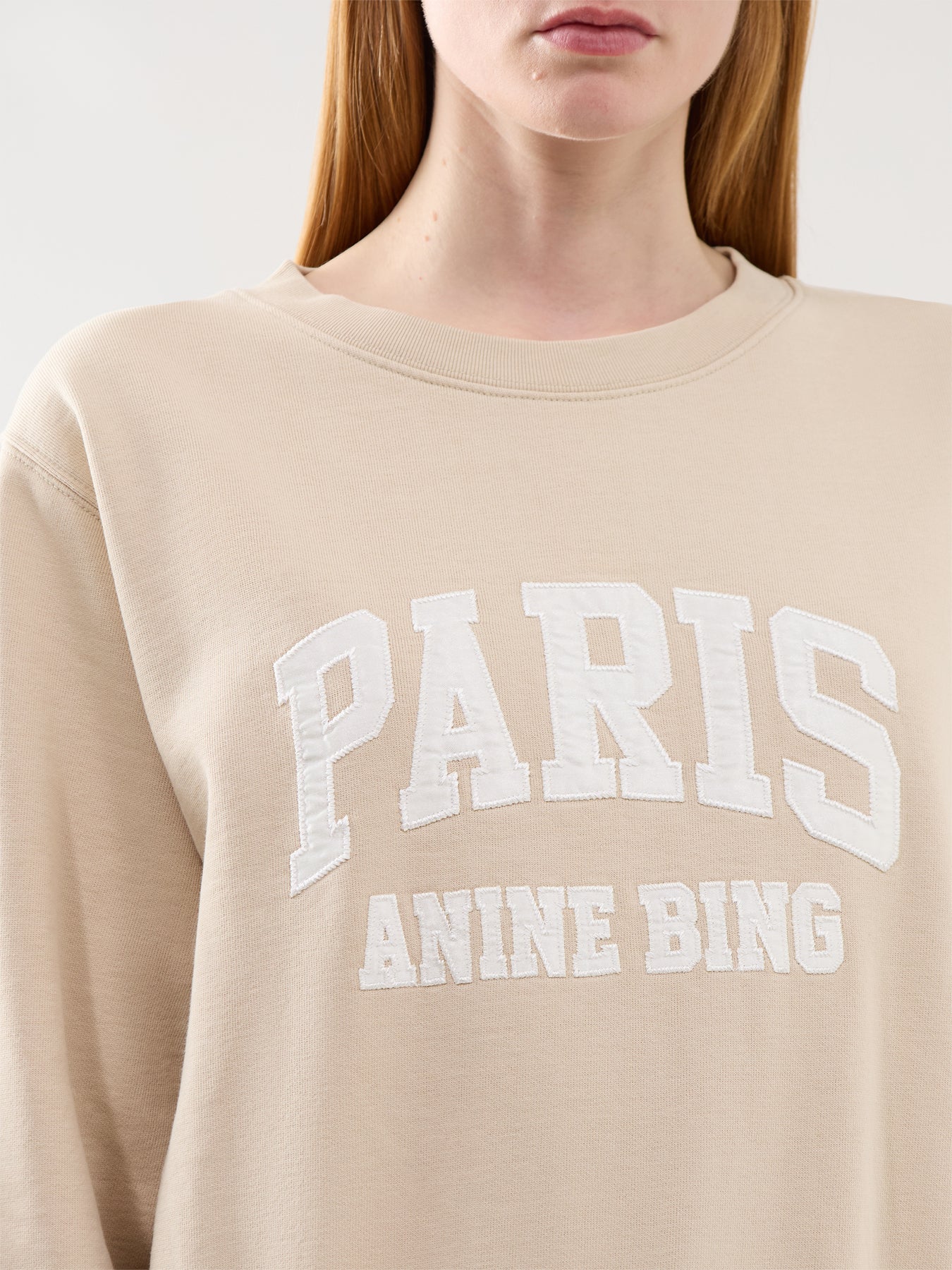 Harry Shrunken Sweatshirt Paris Beige