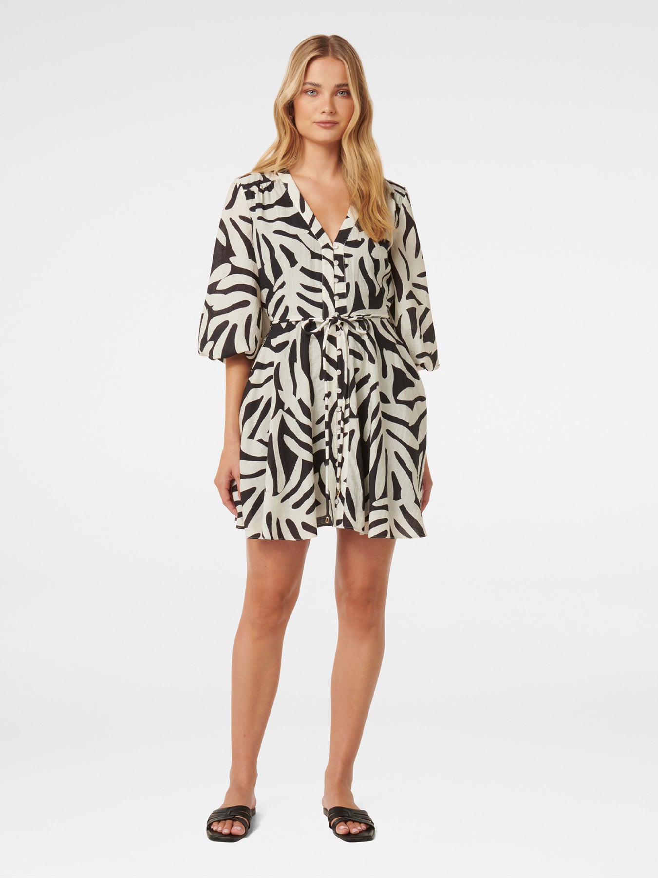 Alicia Rope Tie Mini Dress Green