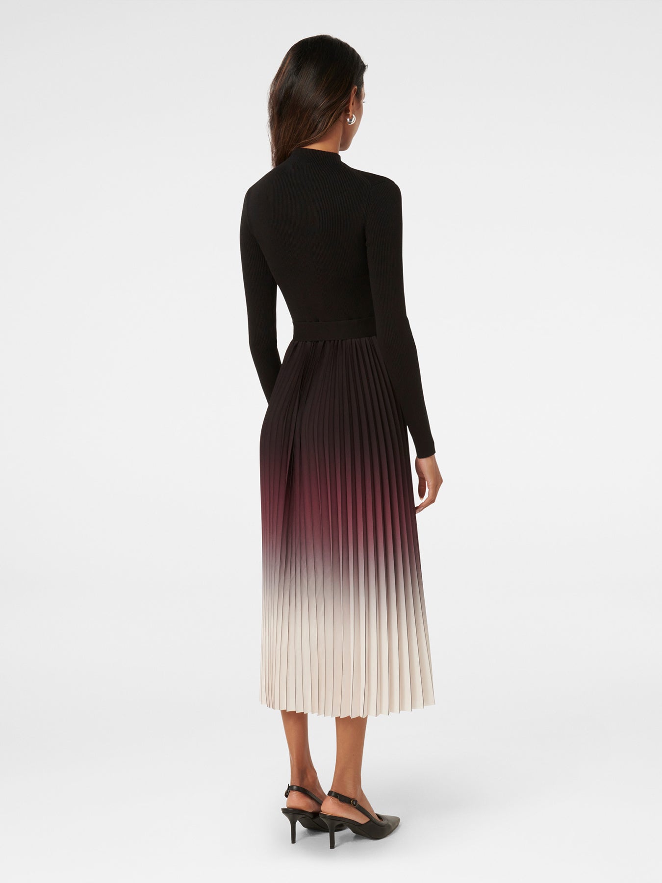 Harmony Pleated Midi Dress Black