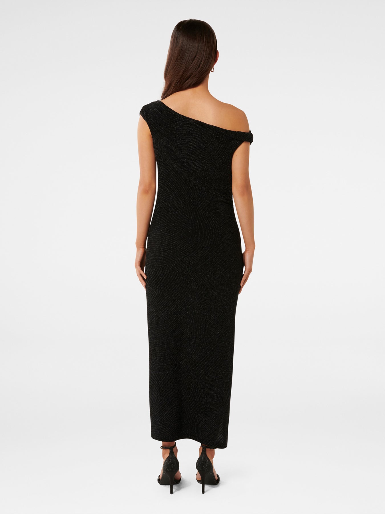Georgie Glitter Midi Dress Black