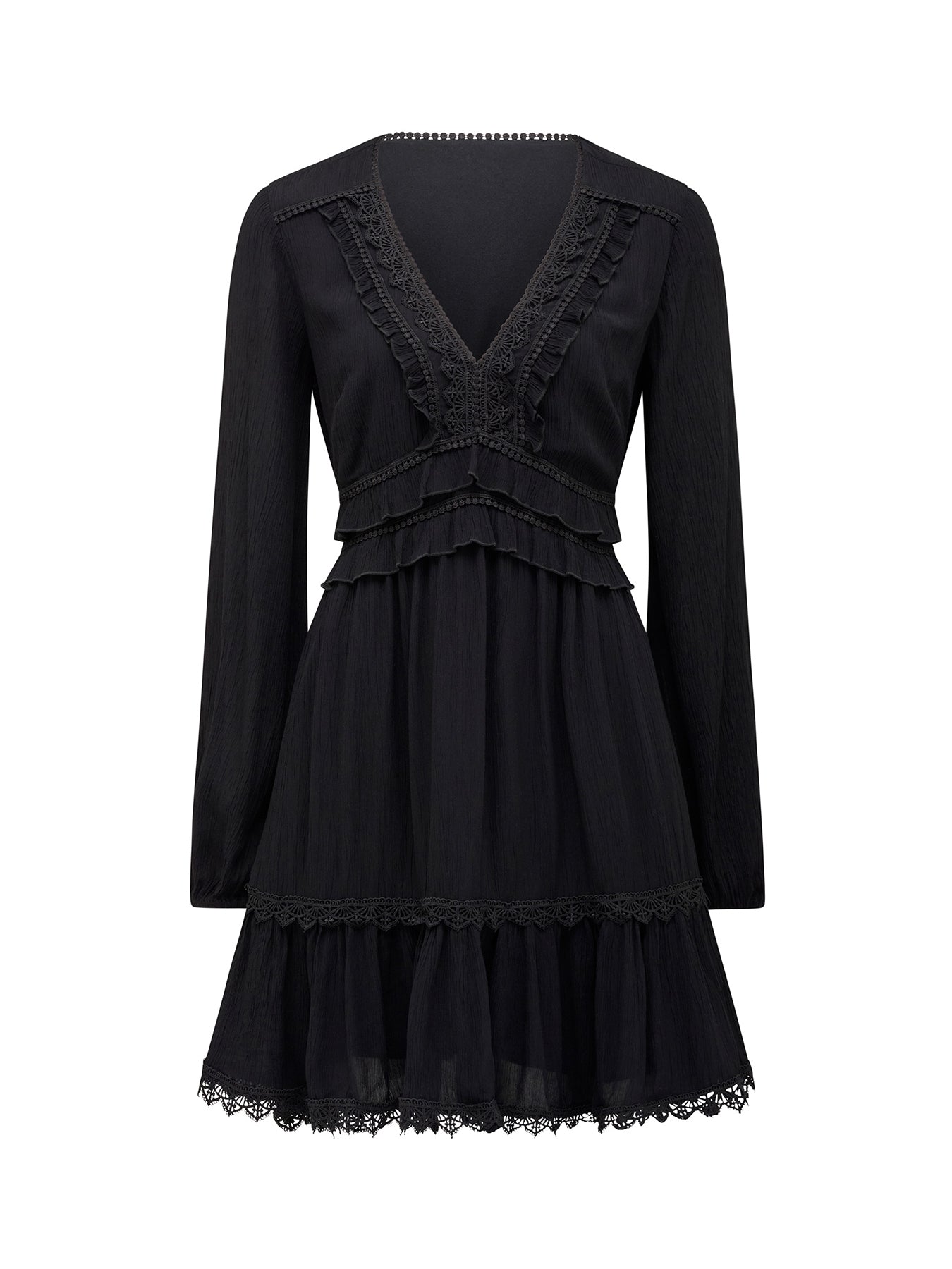 Elsa Trim Mini Dress Black