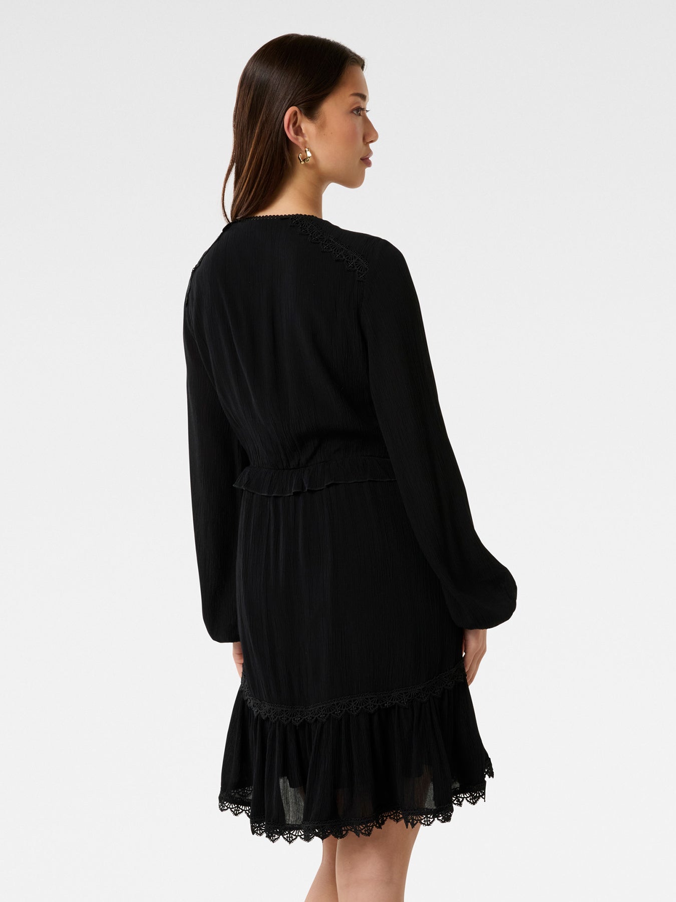 Elsa Trim Mini Dress Black