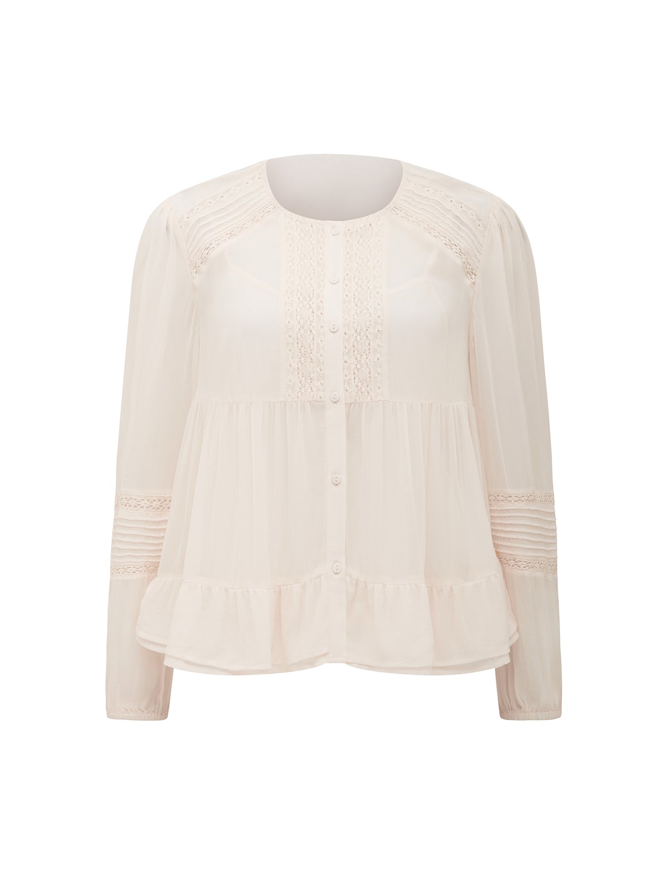 Hartley Lace Trim Top Pink