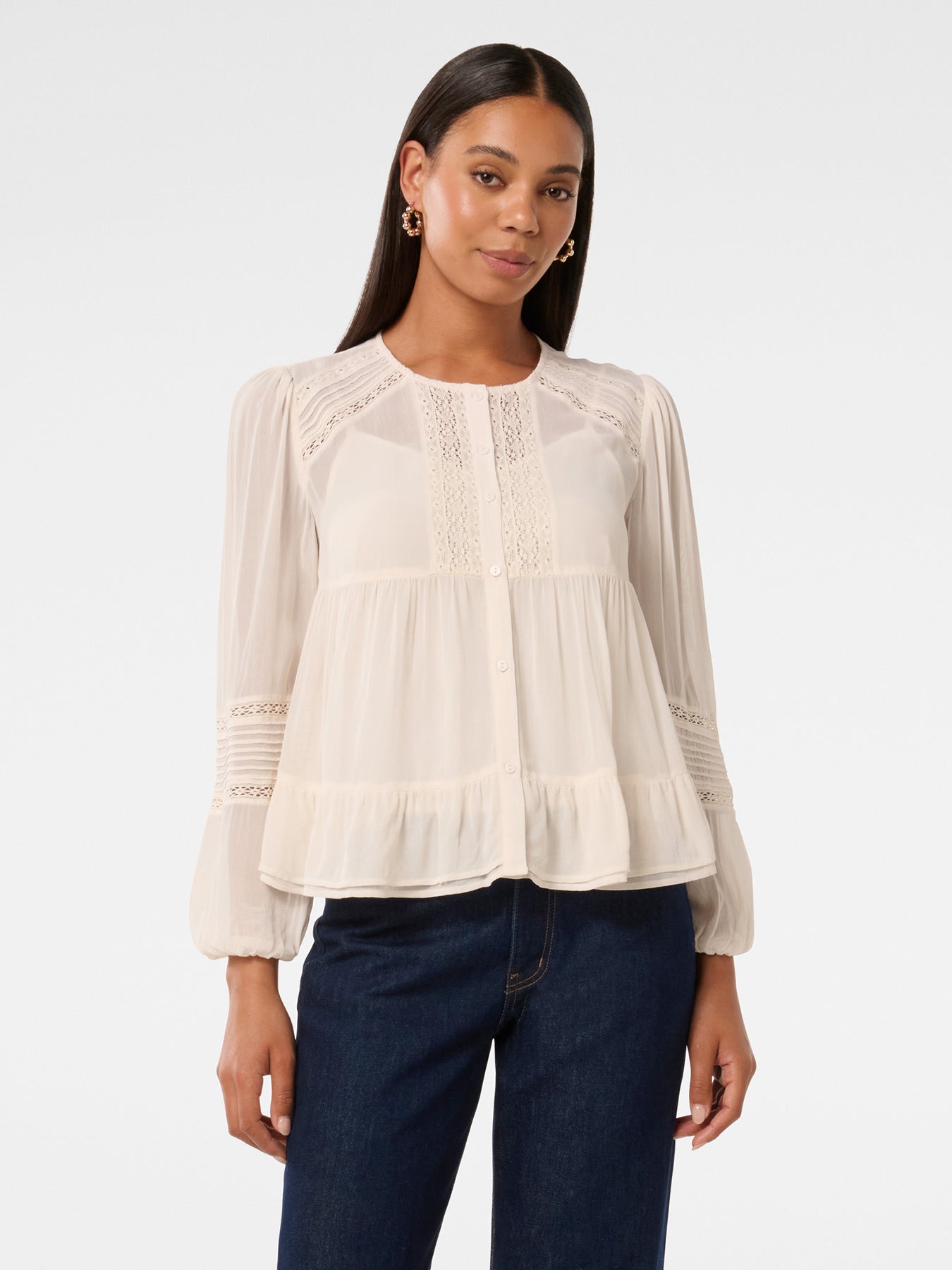 Hartley Lace Trim Top Pink