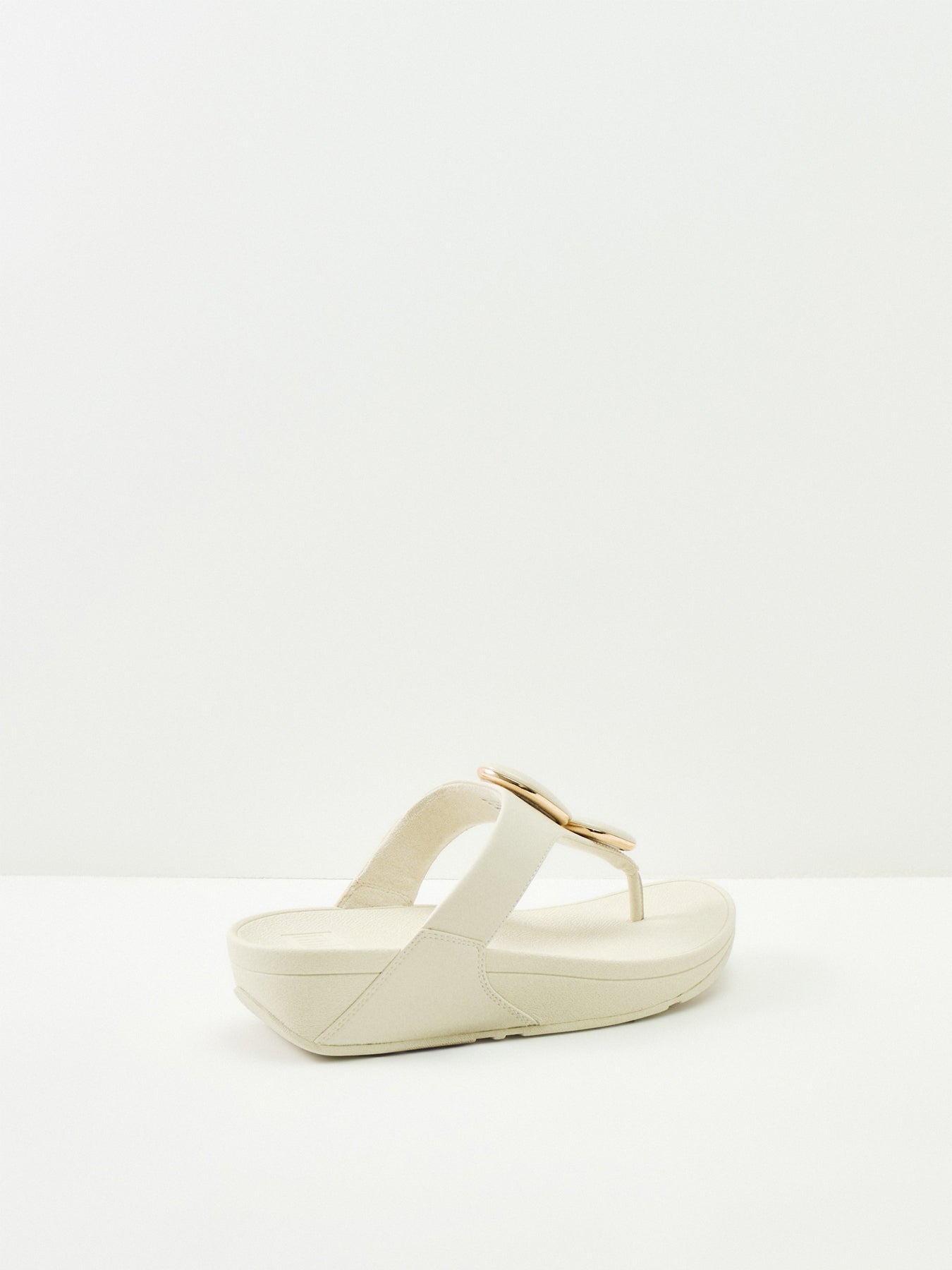 Lulu Marbled-Stone Toe-Post Sandals Paris Beige