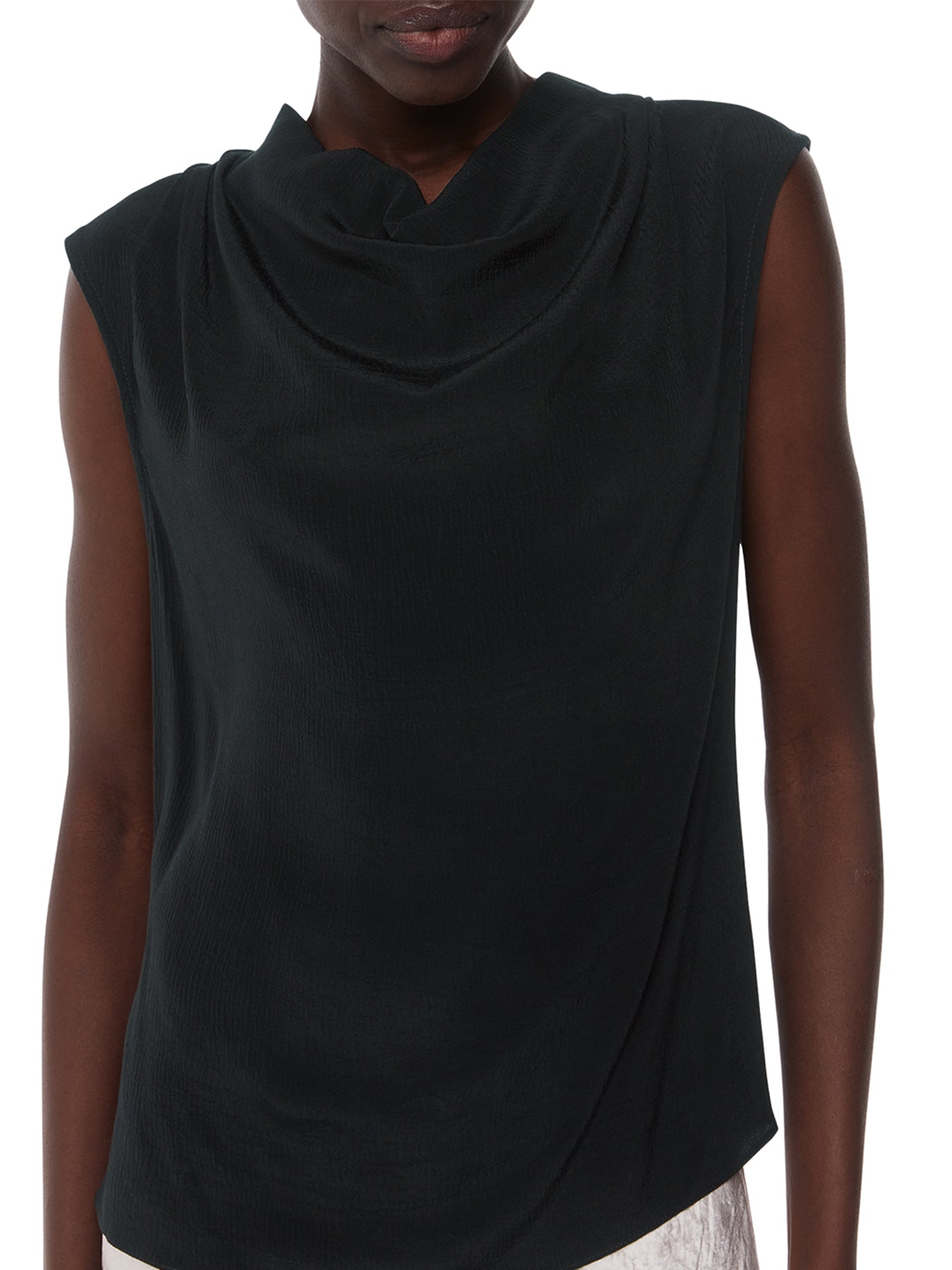 Textured Sleeveless Tank Black