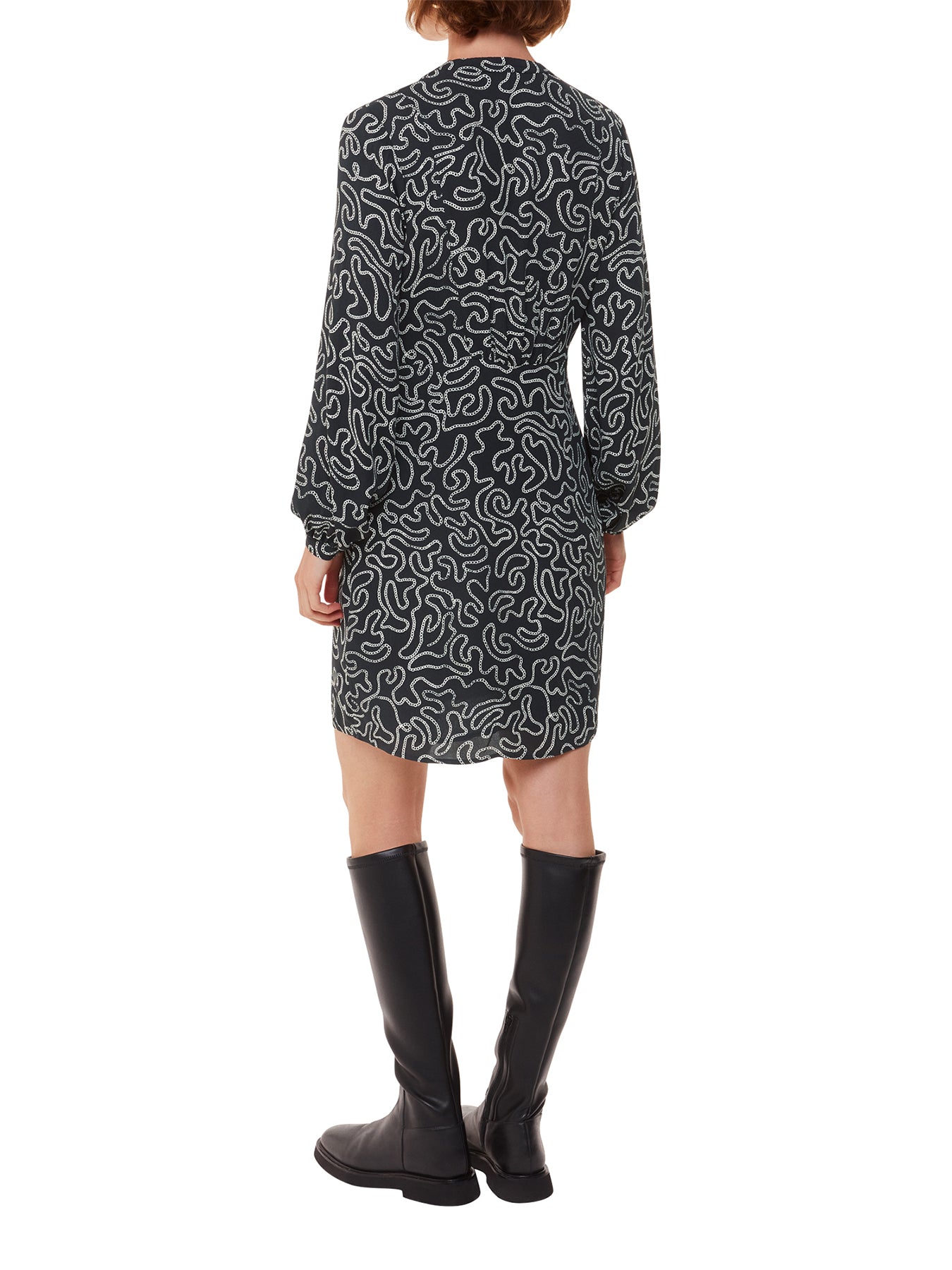 Chain Print Flippy Dress
