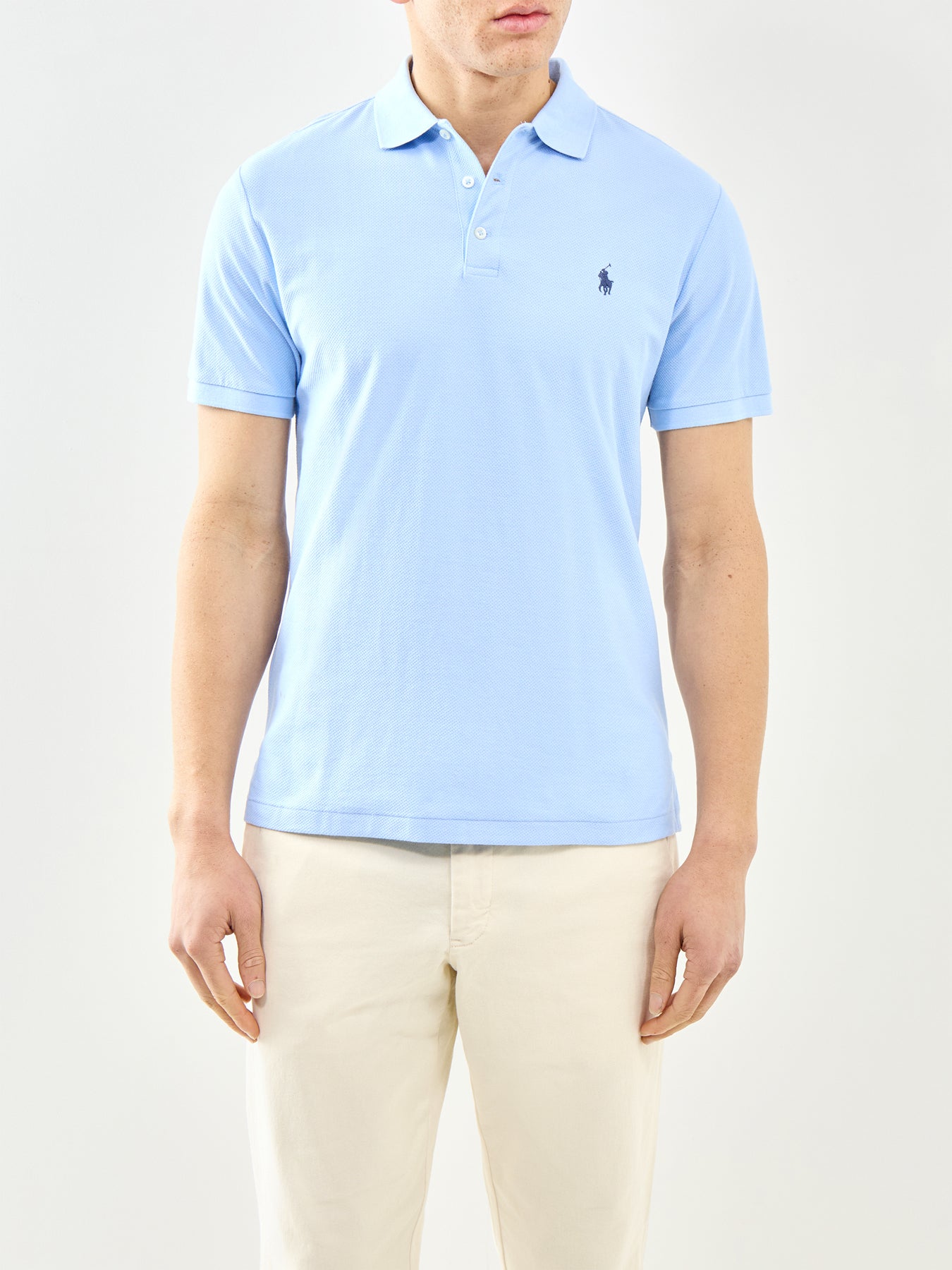 Honeycomb Polo Shirt Blue